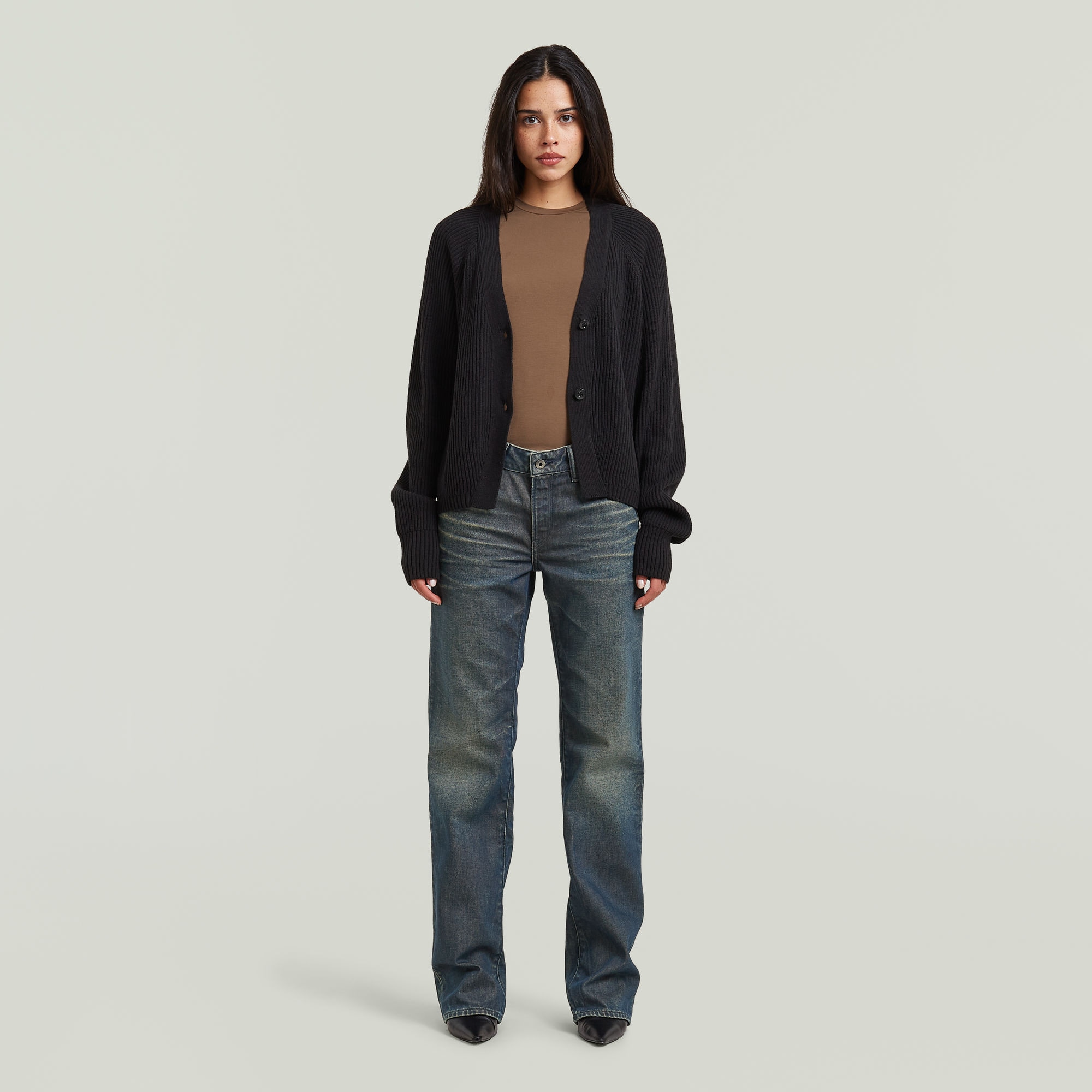 G-STAR Cardigan »Unit Cardi wmn« mit V-Ausschnitt, Baumwollmix