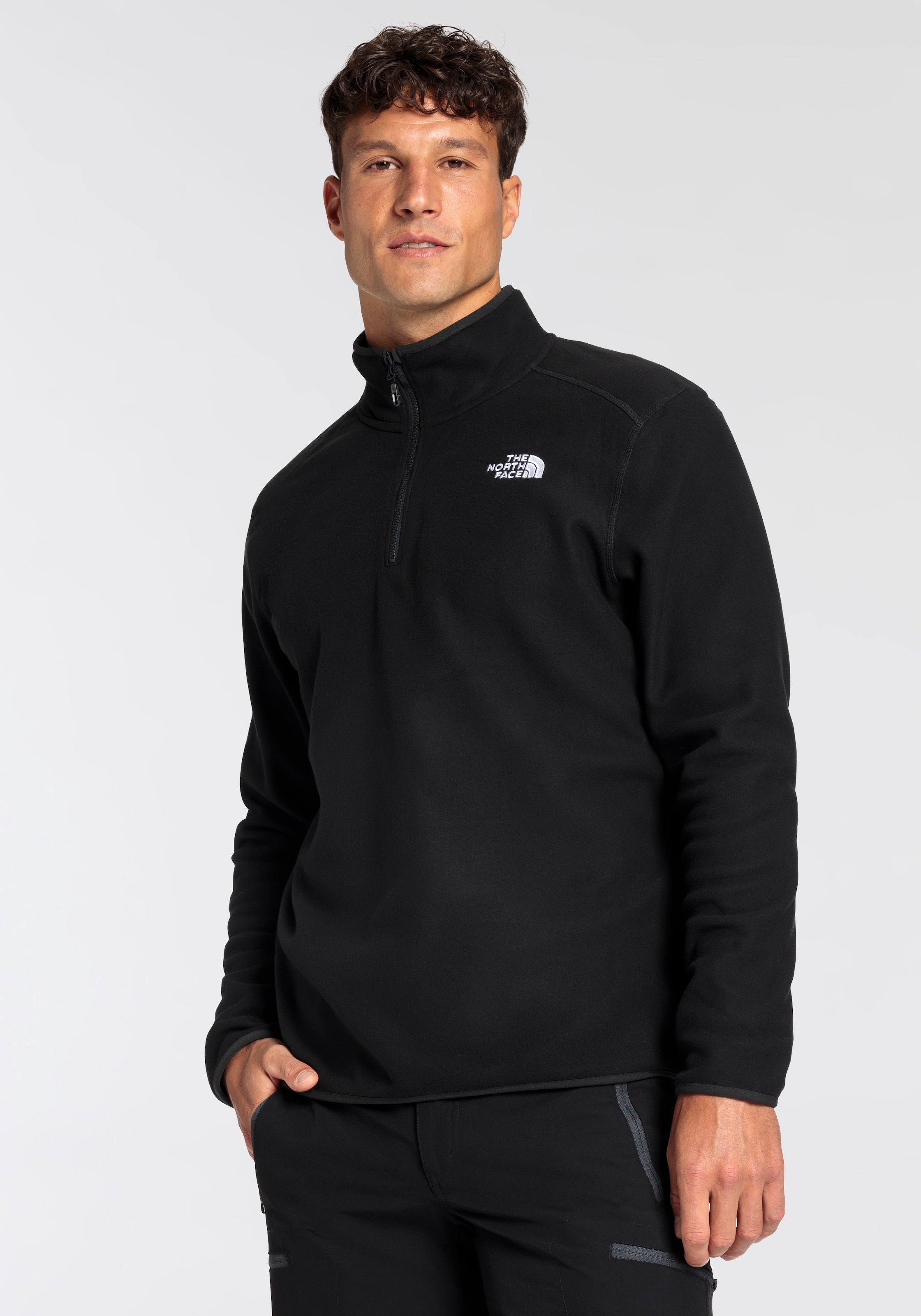 Fleecepullover »103 GLACIER FLEECE 1/4 ZIP«, mit dezenten Logostickereien