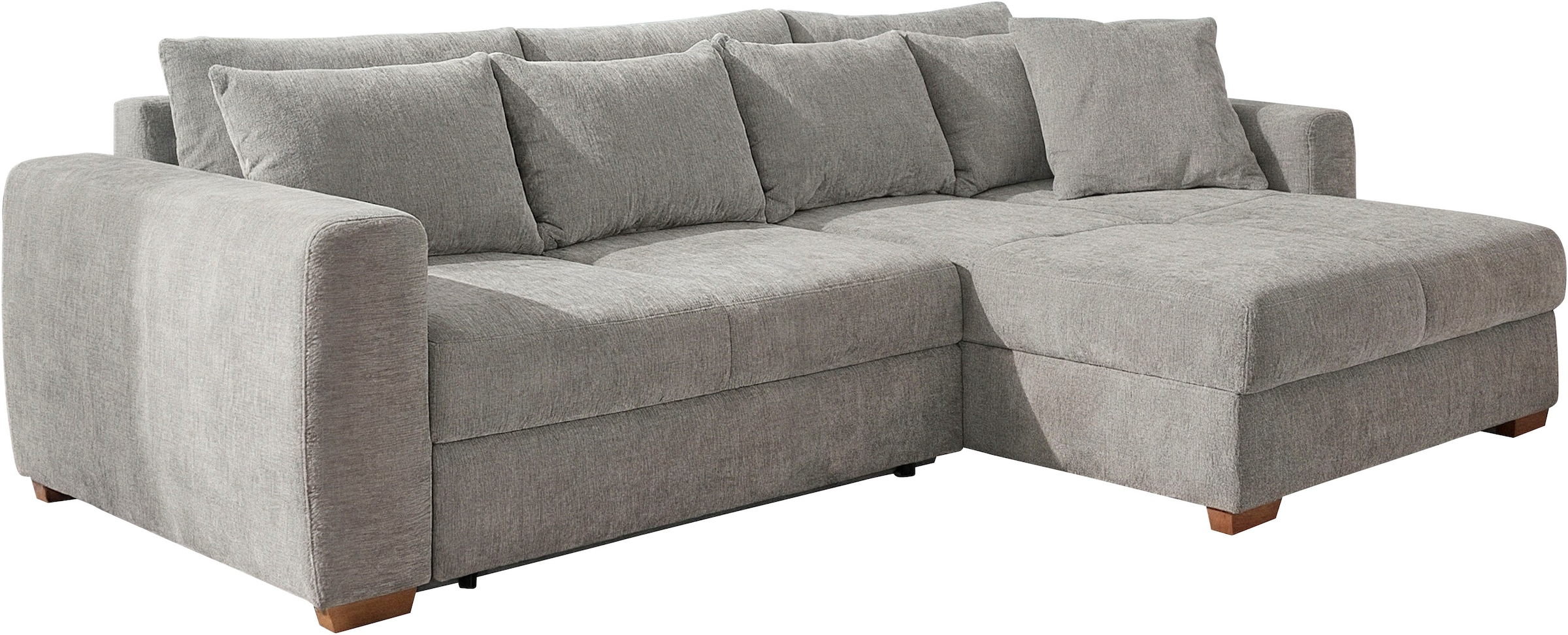 Jockenhöfer Gruppe Ecksofa »Kampen L-Form, B: 288 cm, Liegefl. 153x245 cm« mit Bettfunktion, Bettkasten & Zierkissen, Federkern