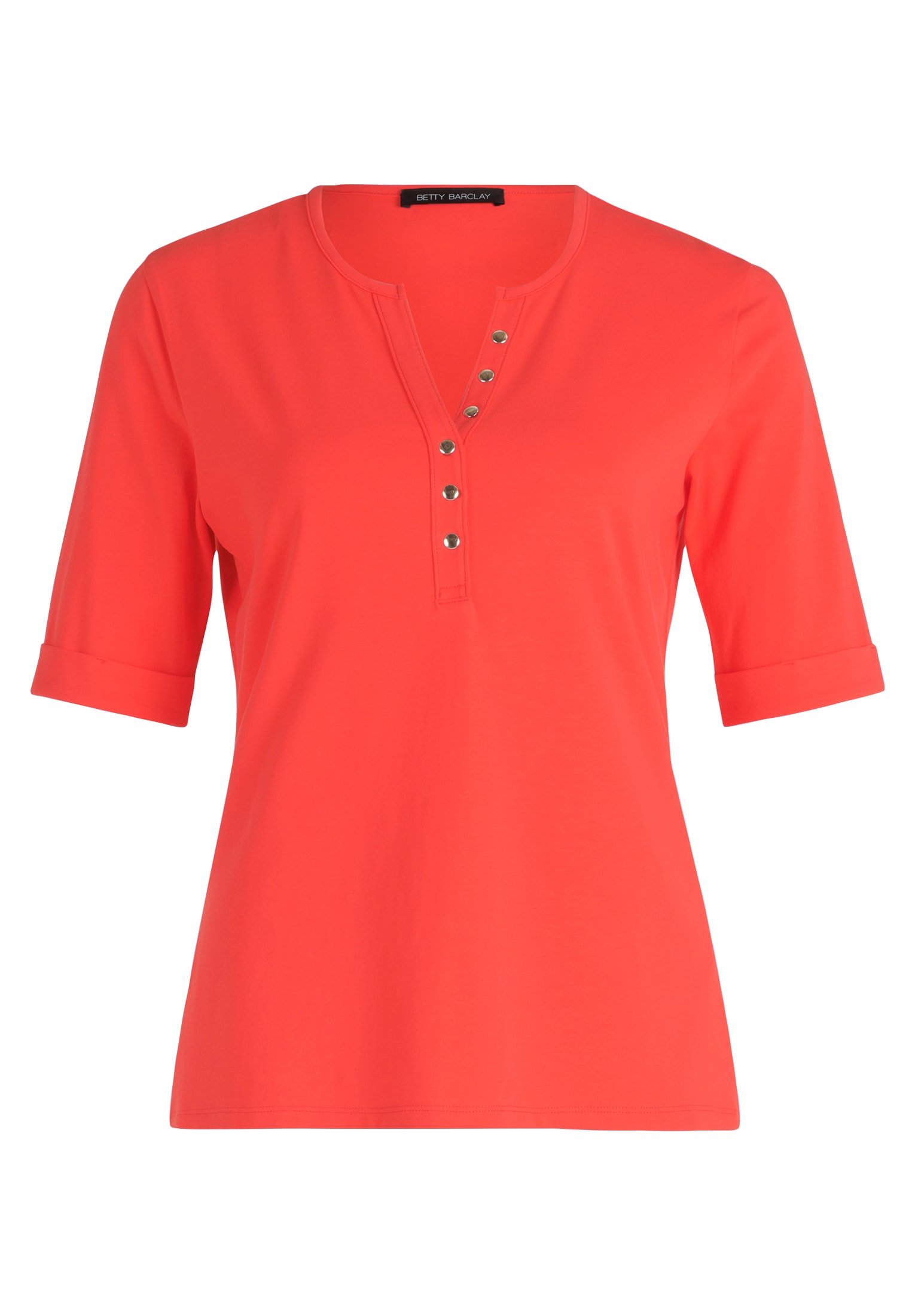 Betty Barclay Kurzarmshirt »Betty Barclay Damen Basic Shirt mit Knöpfen«, (1 tlg.), Form