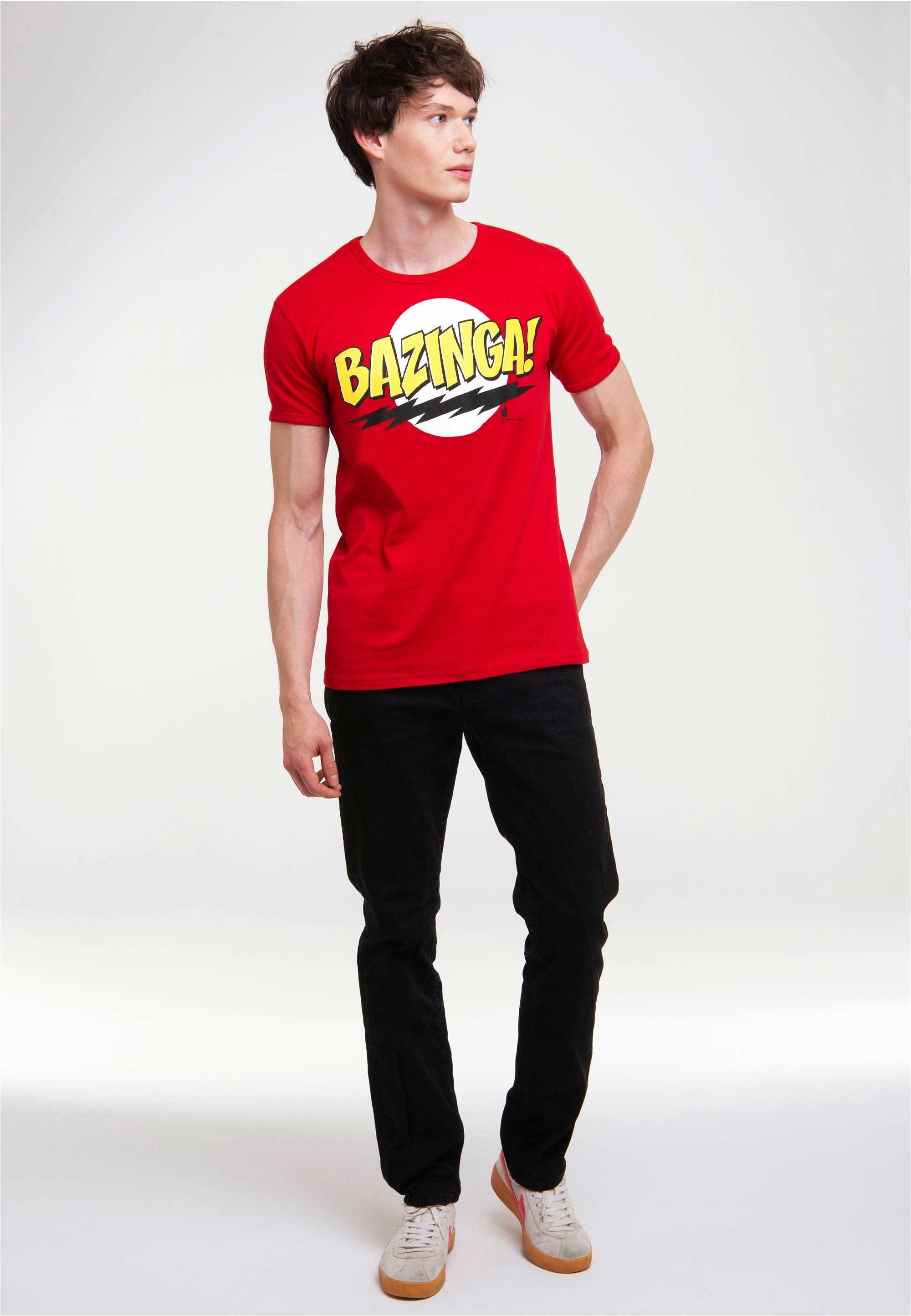 LOGOSHIRT T-Shirt "Big Bang Theory  Bazinga" mit coolem Frontprint günstig online kaufen