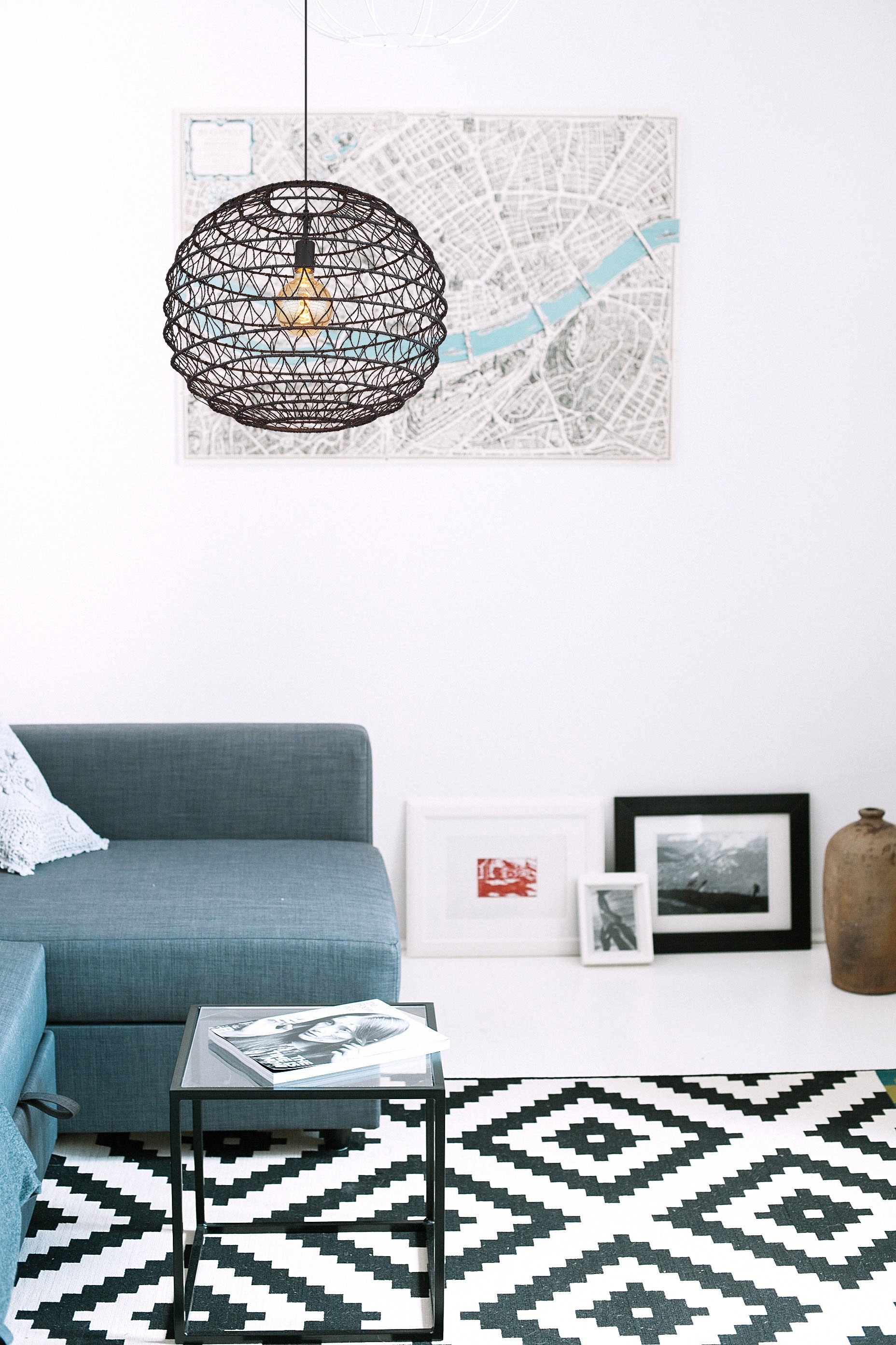 GLOBO LIGHTING Hängeleuchte »SENNI«, Leuchtmittel E27 | ohne Leuchtmittel, Hängelampe/Pendelleuchte/Esszimmer/Wohnzimmer/Esstisch