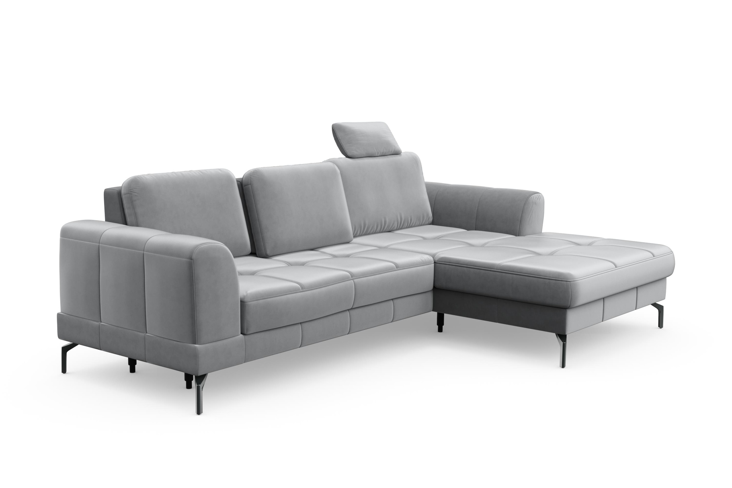 sit&more Ecksofa »Bendigo L-Form« inklusive Sitztiefenverstellung, Bodenfreiheit 15 cm, 2 Fußfarben