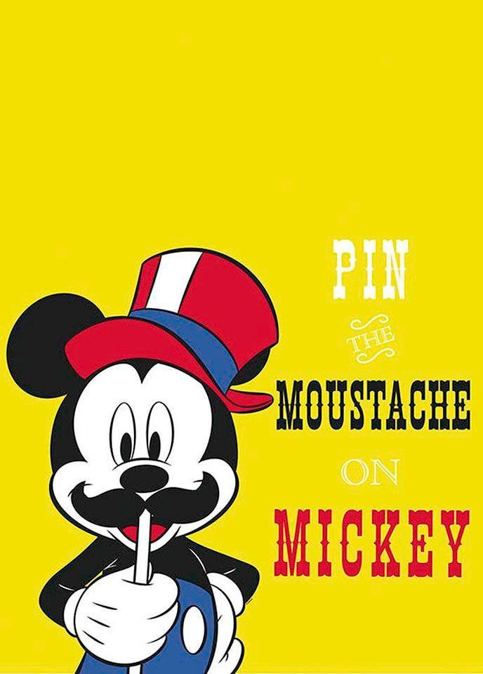 Komar Poster "Mickey Mouse Moustache", Disney, (1 St.), Kinderzimmer, Schlafzimmer, Wohnzimmer