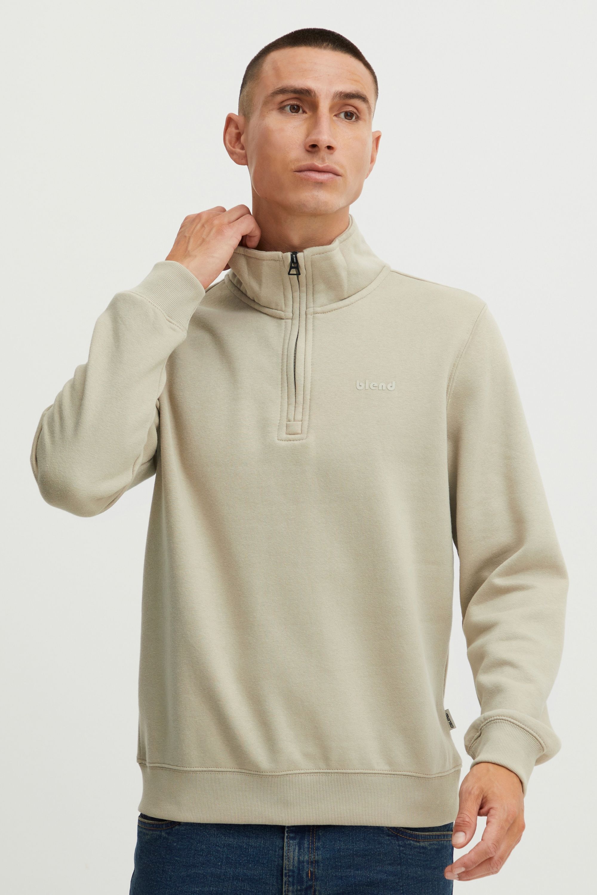 Blend Troyer "BHHalfzip", Stilvoller Sweat-Troyer mit Stehkragen günstig online kaufen