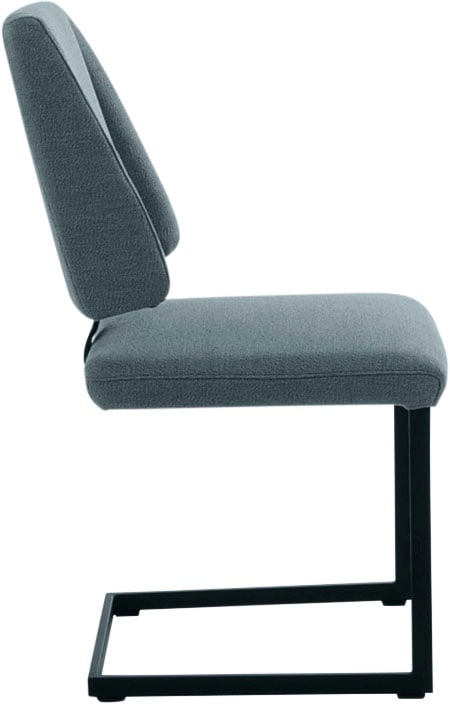 K+W Komfort & Wohnen Freischwinger »Longbeach«, 1 St., Flachgewebe Q2 2250, mit Gestell und Abstandshalter in Metall schwarz Struktur, Sitzkomfort