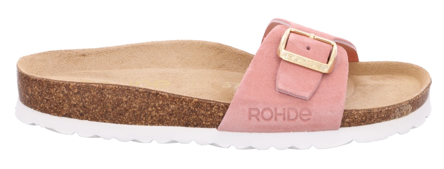 Rohde Pantolette, Keilabsatz, Sommerschuh, Schlappen mit vorgeformtem Softfußbett