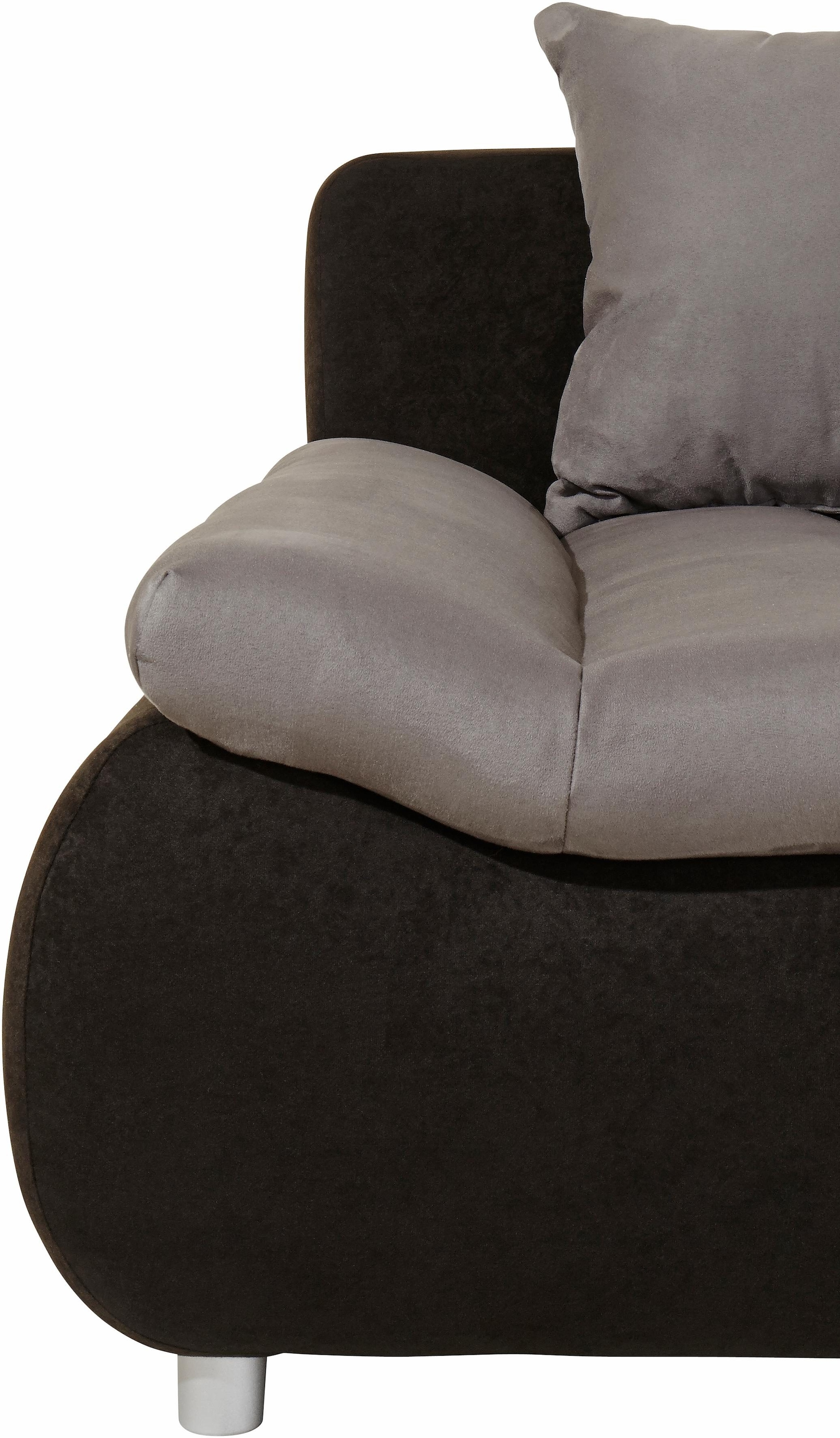 INOSIGN Ecksofa »Imola modern und elegant, bequem, aktuelle Steppung im Sitz, L-Form«, inkl. Bettfunktion und Bettkasten