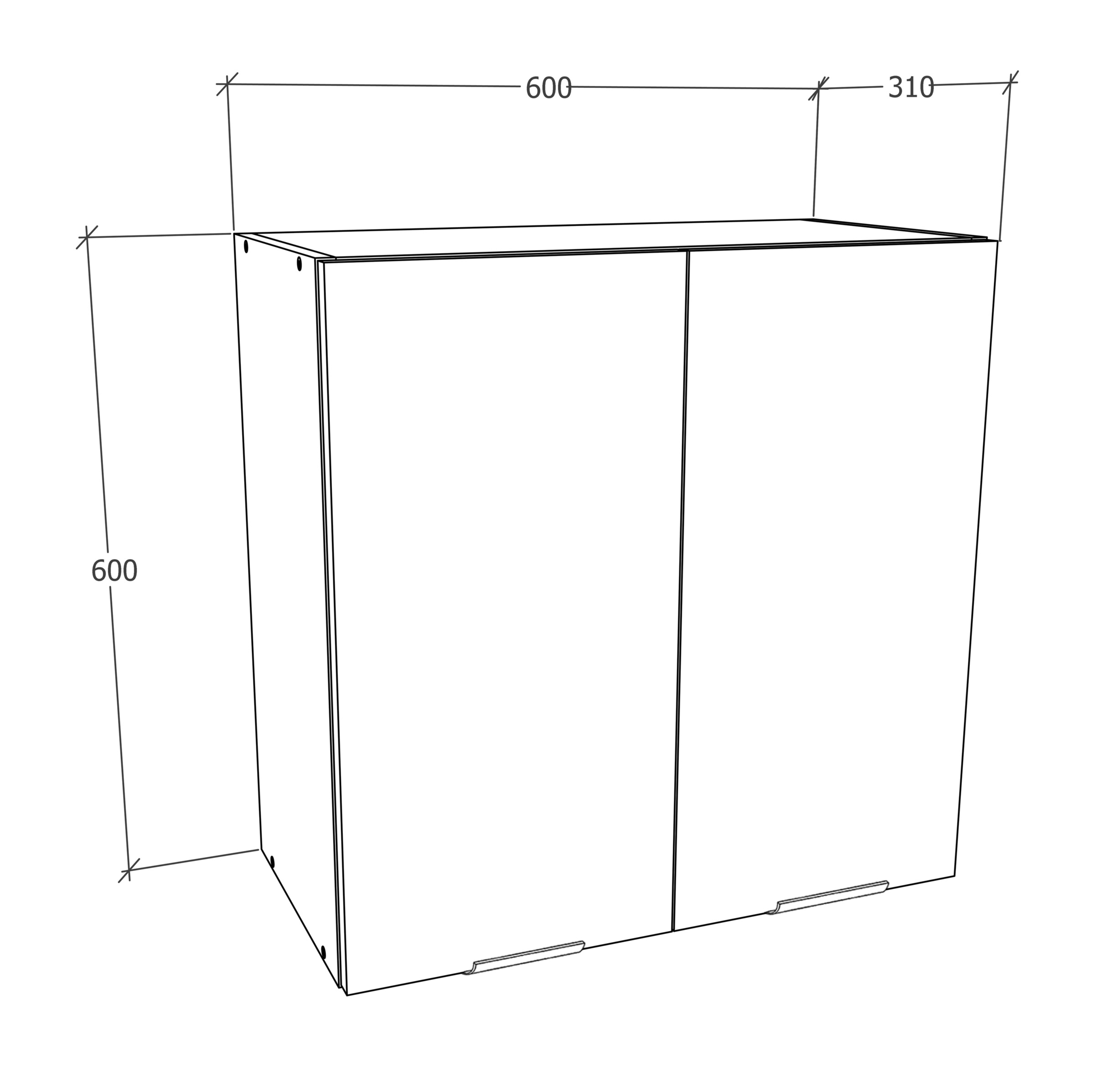 VCM Hängeschrank »Küchenschrank B. 60 cm Hängeschrank Küche Fasola«