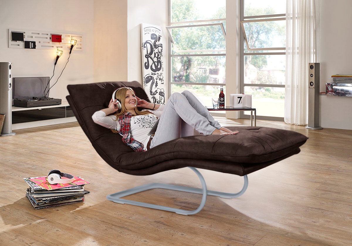 Thumbnail - W.SCHILLIG Relaxliege "daily dreams", in Waffelkissen-Optik, wahlweise mit Motor, silber matt, in 2 Breiten