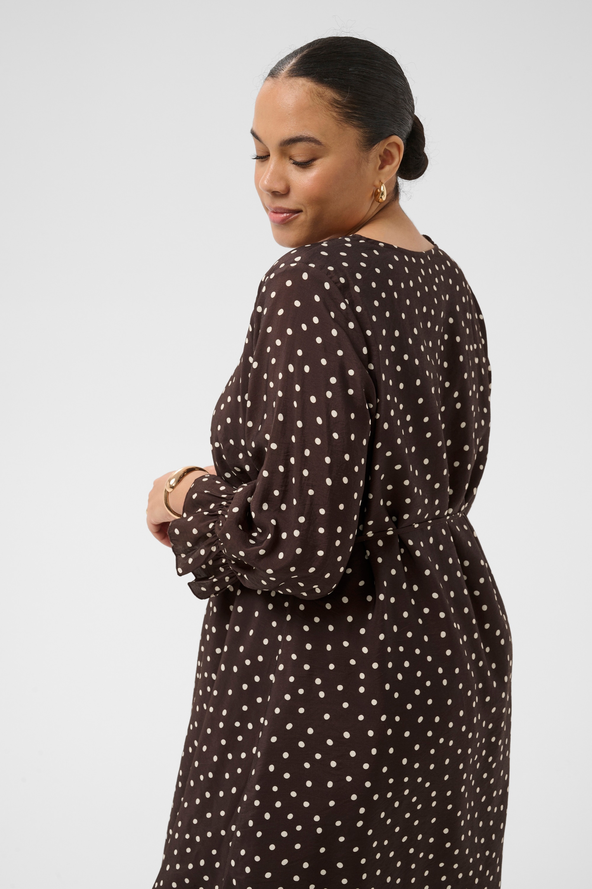 KAFFE Curve Midikleid »Damen Kleid KCditte«