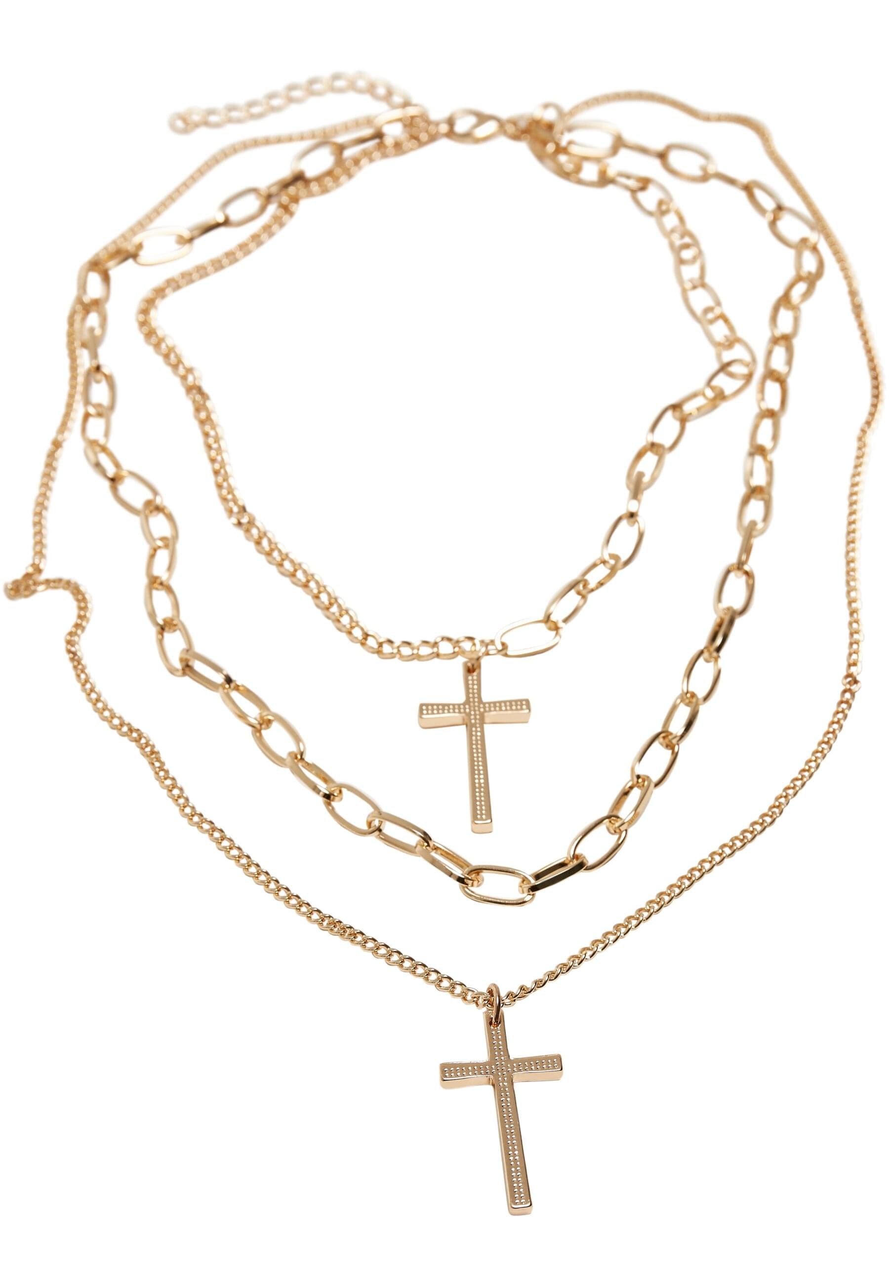 URBAN CLASSICS Edelstahlkette »Urban Classics Unisex Layering Cross Necklace«