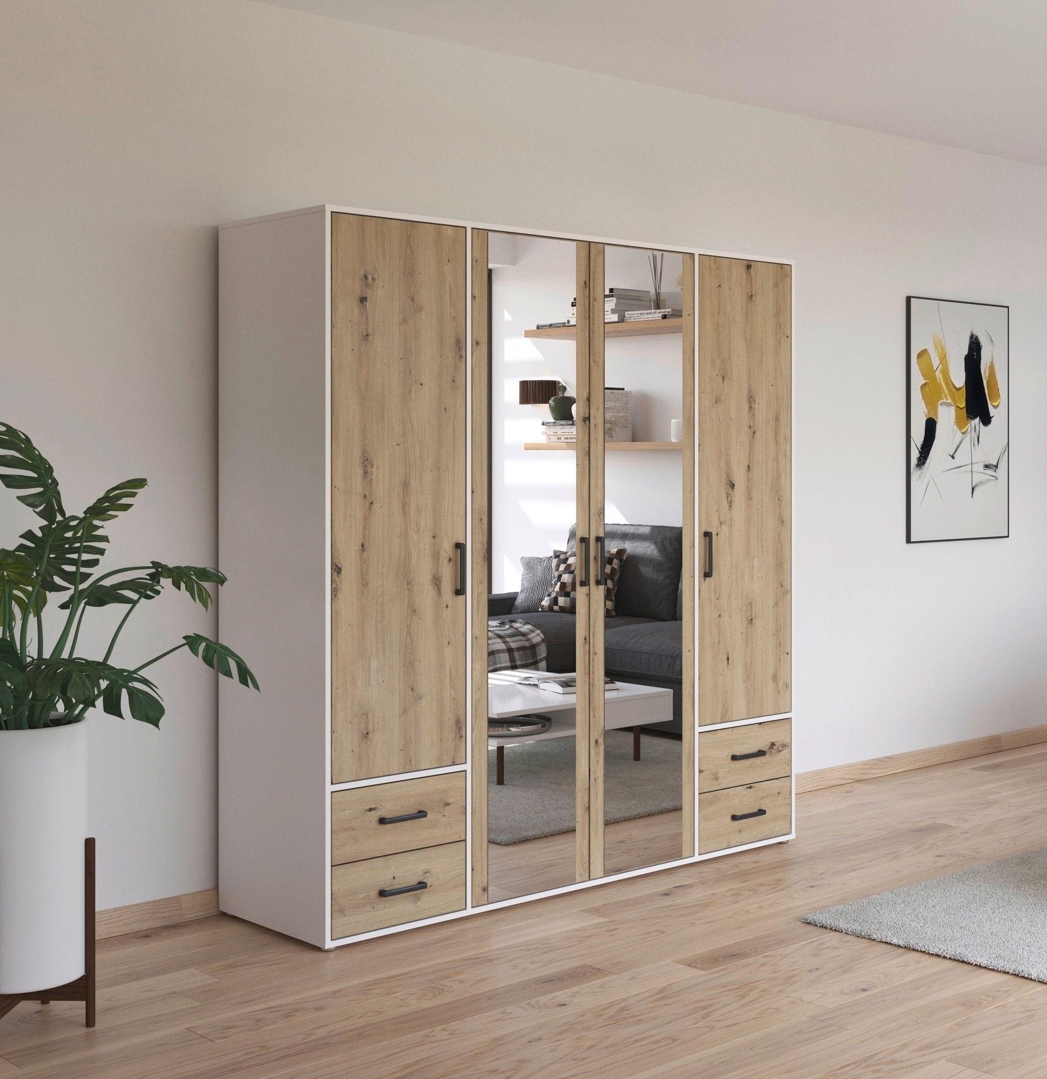 rauch Drehtürenschrank "Kleiderschrank Schrank Garderobe Wäscheschrank VOYA günstig online kaufen