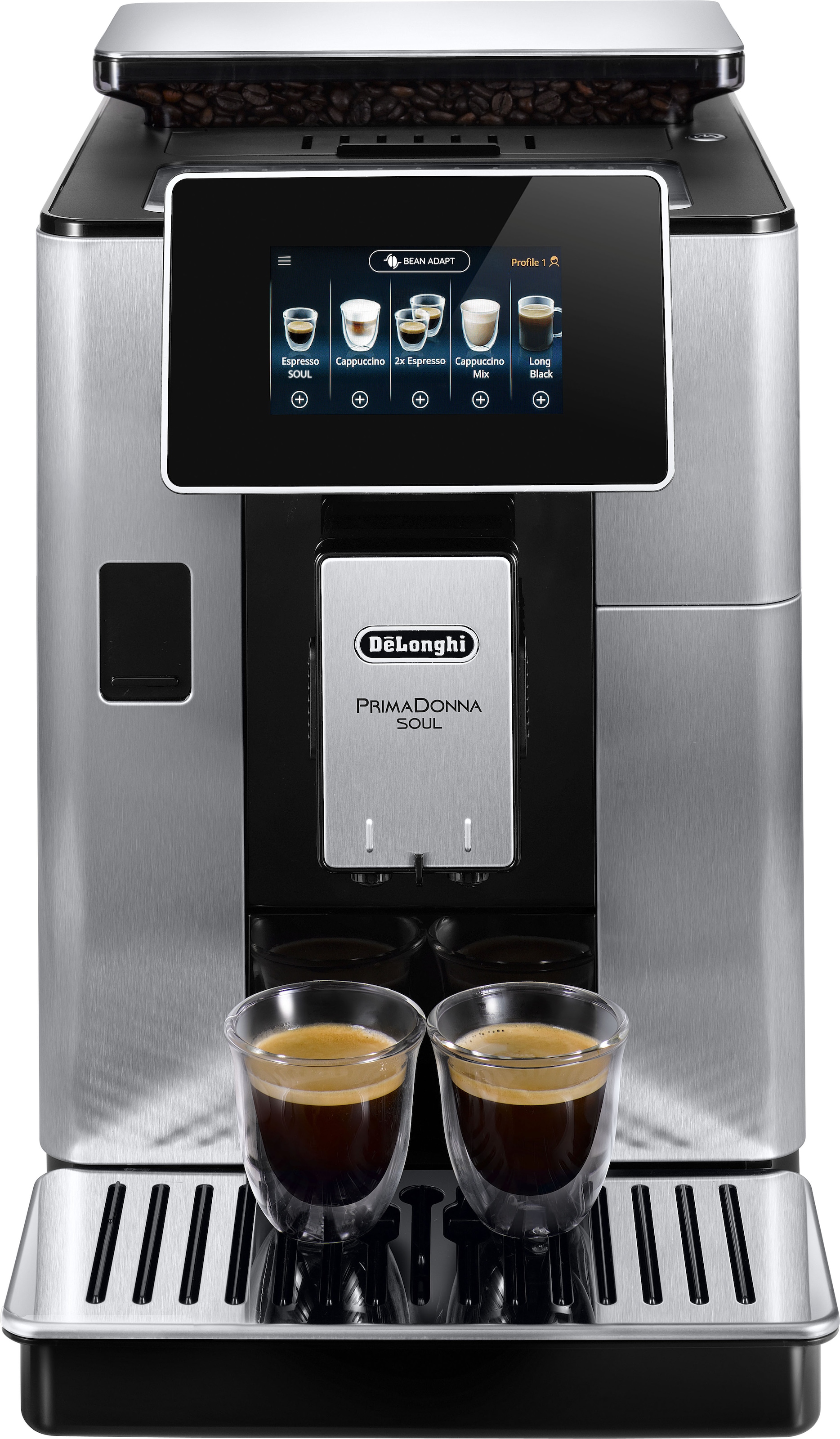 De'Longhi Kaffeevollautomat »PrimaDonna Soul ECAM 610.75.MB«, inkl. Kaffeekanne im Wert von UVP € 29,99 + Gläser-Set UVP € 46,90