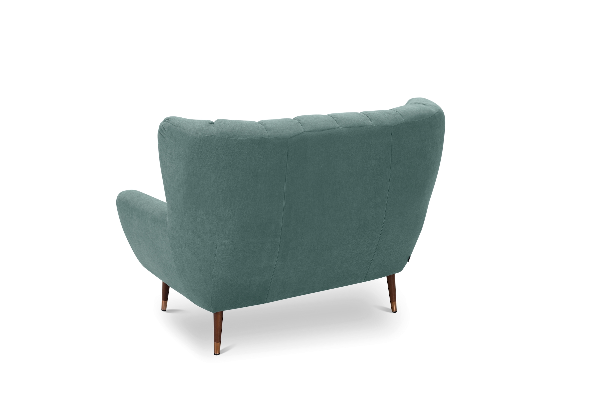 exxpo - sofa fashion 2-Sitzer »Polly, bequem mit hoher Rückenlehne, hohe Füße, Ohrensesselcouch«, Küchensofa, hochwertige Bezugsvarianten und aktuelle Farben