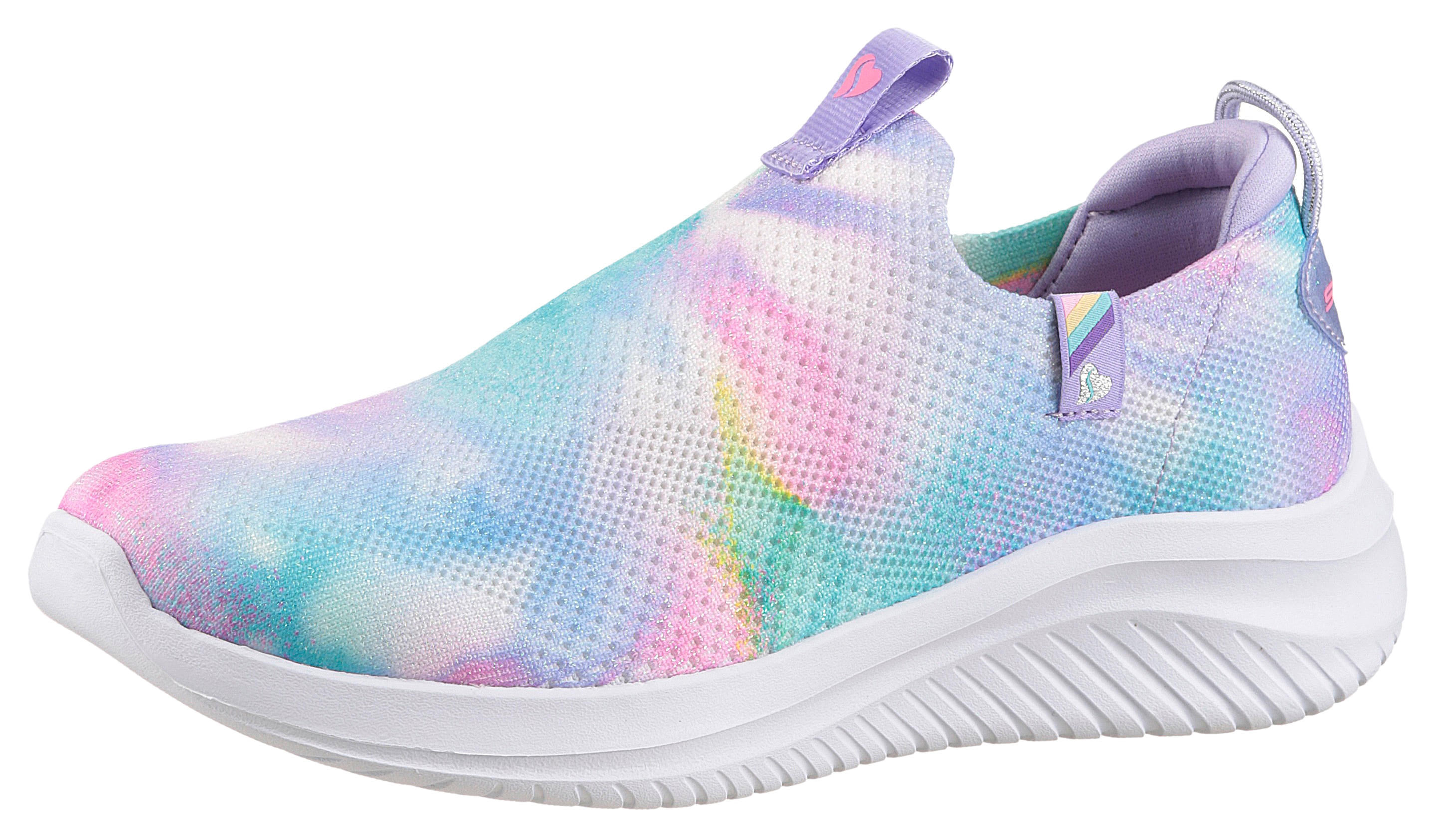 Skechers "ULTRA FLEX 3.0" Schlupfschuh mit kleinem Keilabsatz, Größenschablone zum Download