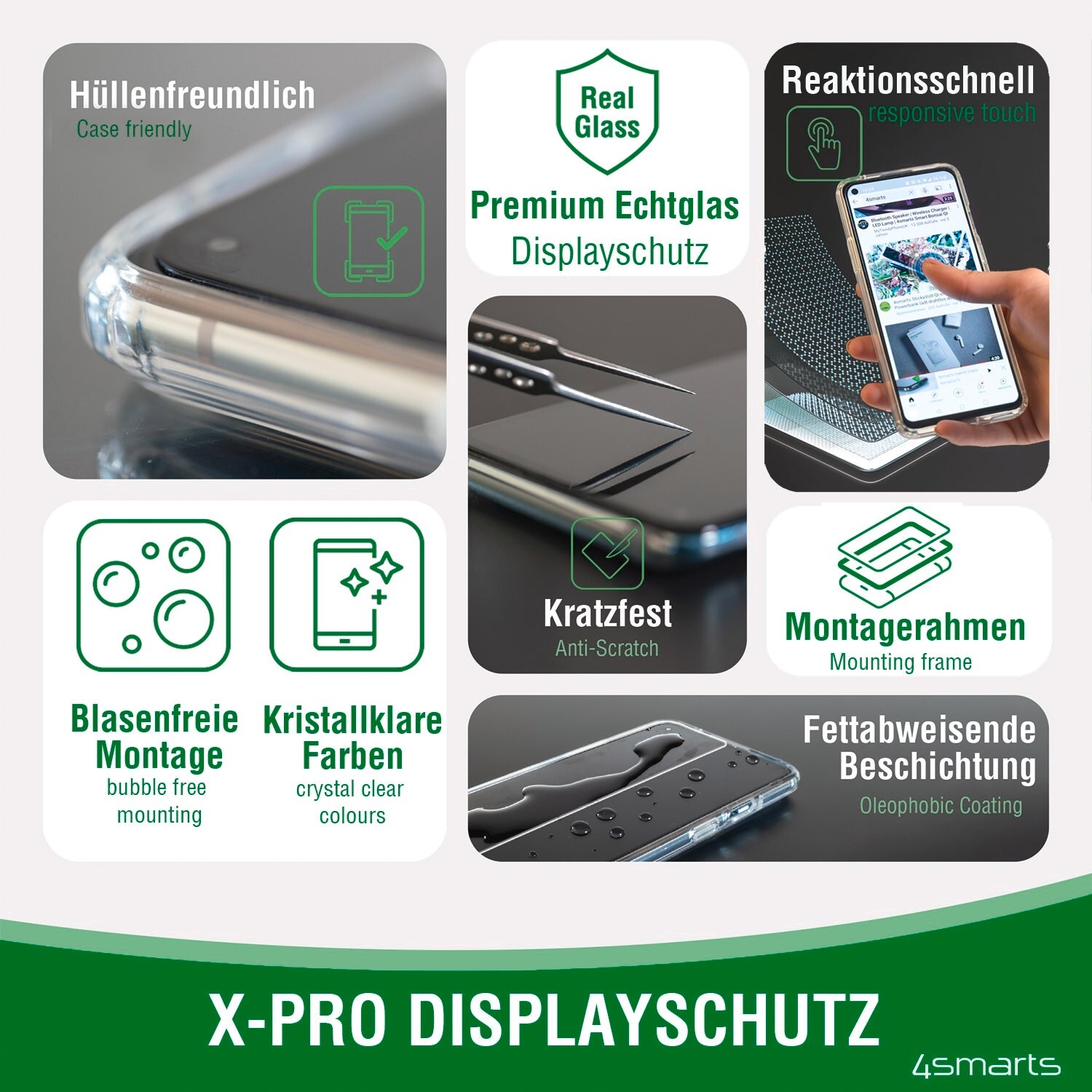 4smarts Displayschutzglas »Second Glass X-Pro Clear«, für Apple iPhone 7 / 8-Apple iPhone SE 20 / SE 22
