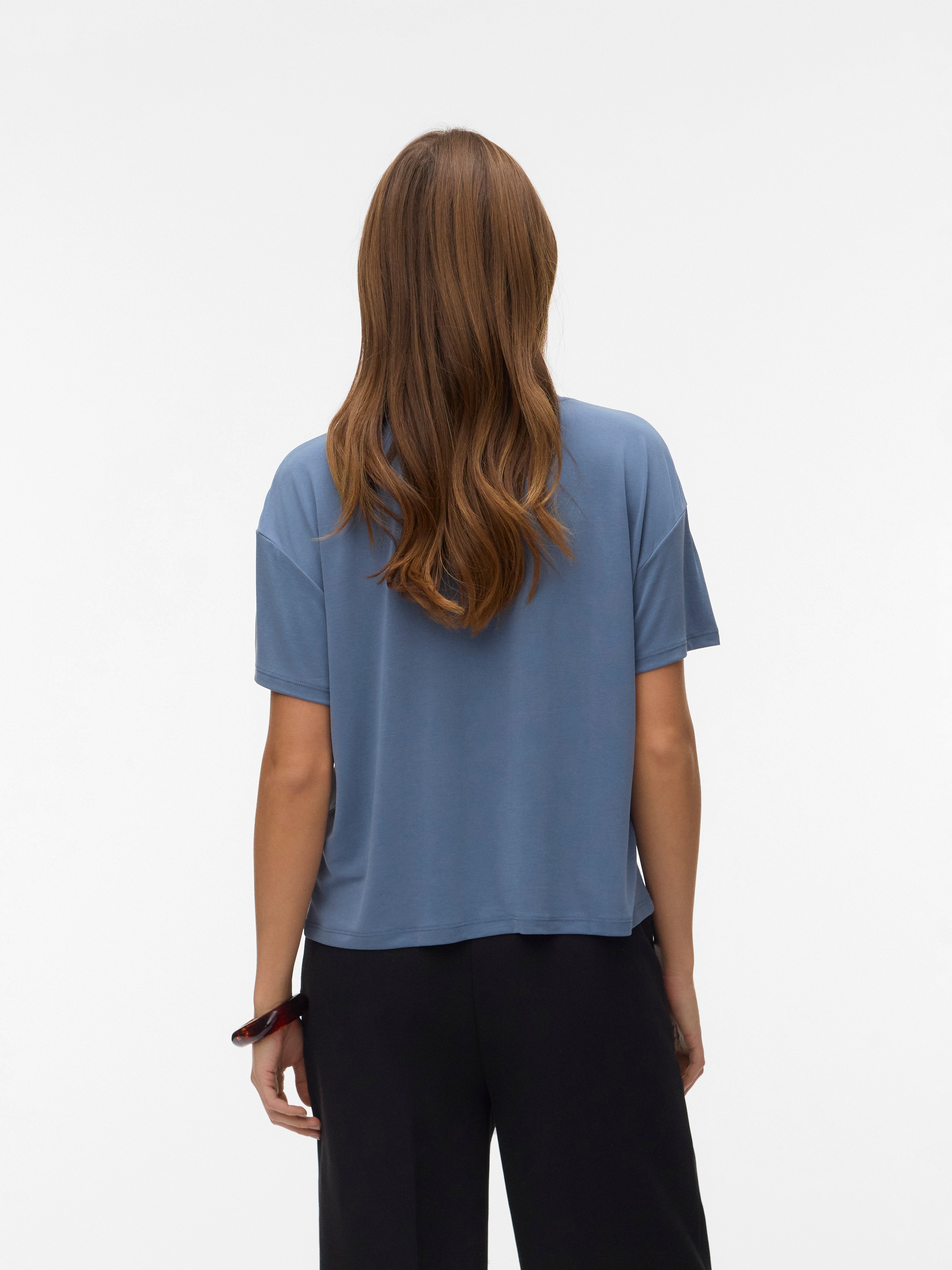 Vero Moda Kurzarmshirt "VMFILLI 2/4 TEE JRS NOOS" Materialmix, relaxed fit günstig online kaufen