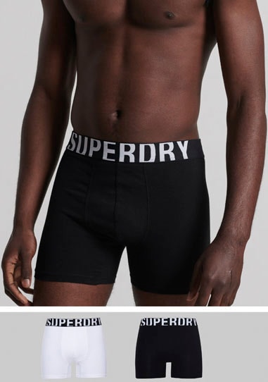 Superdry Boxer "BOXER DUAL LOGO DOUBLE PACK", (Packung, 2 St., 2er-Pack)