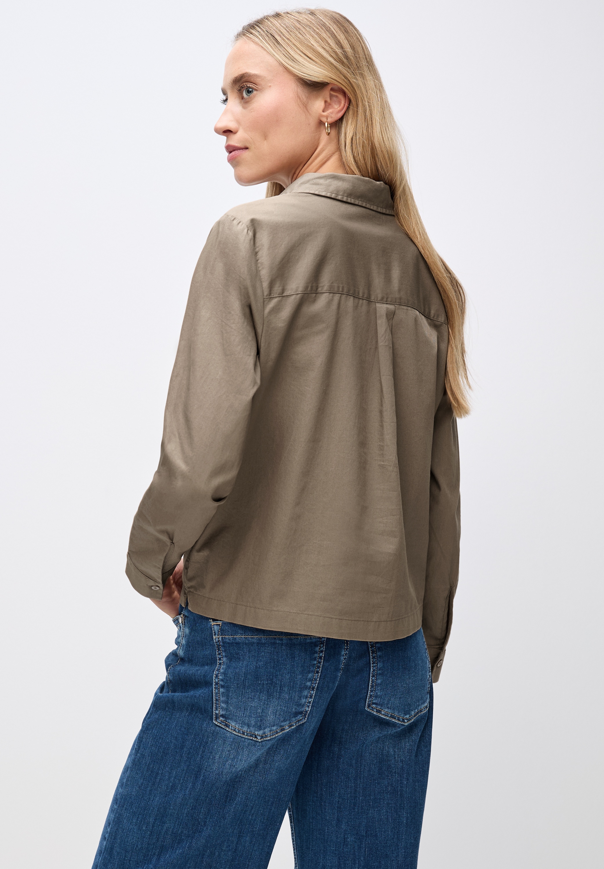 STREET ONE Hemdbluse, aus reiner Baumwolle