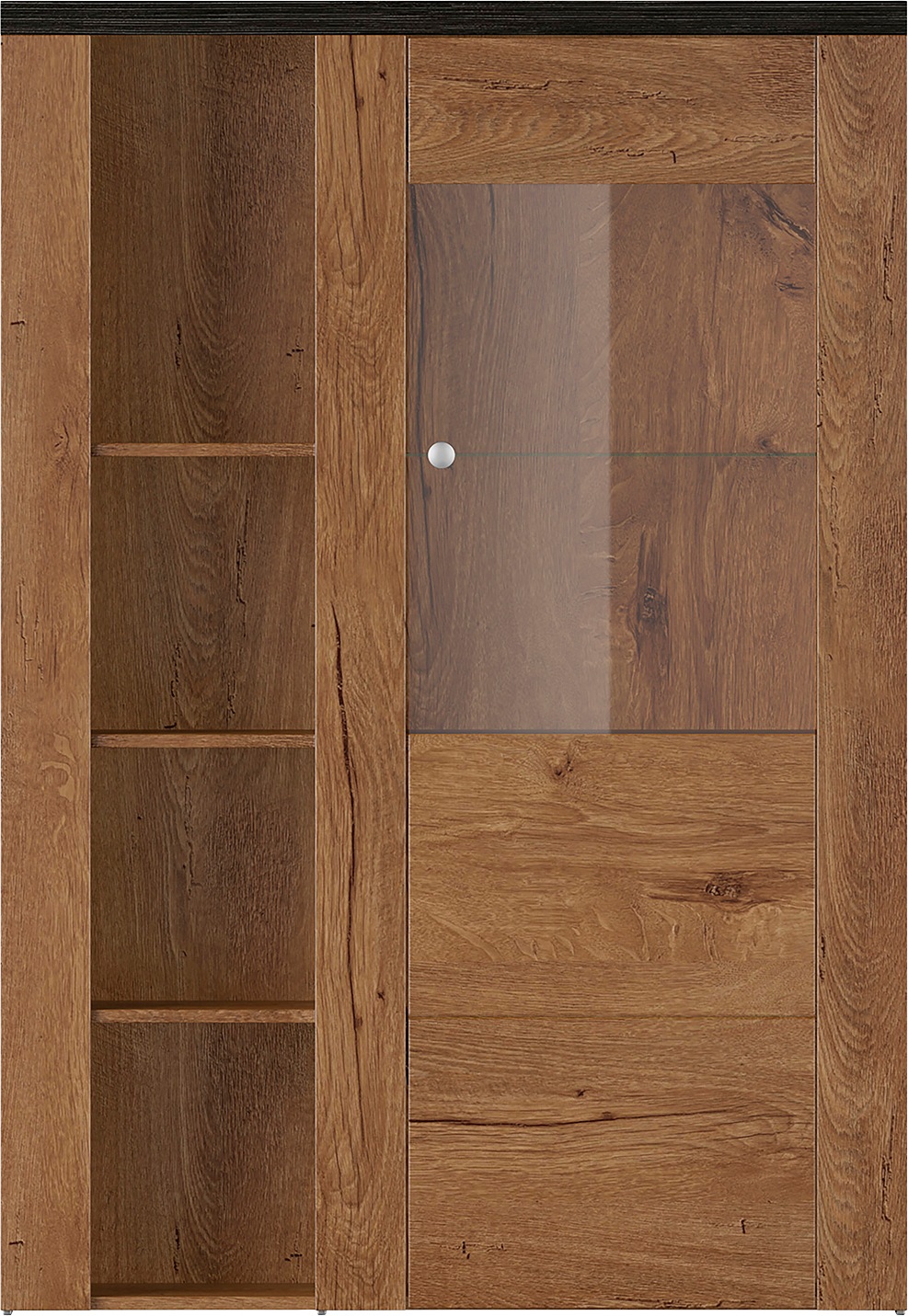 Thumbnail - OTTO home Vitrine "Larona, zeitlose Glasvitirne, Hochschrank Höhe 145 cm" Stauraumvitrine mit dekorativer Rahmenoptik