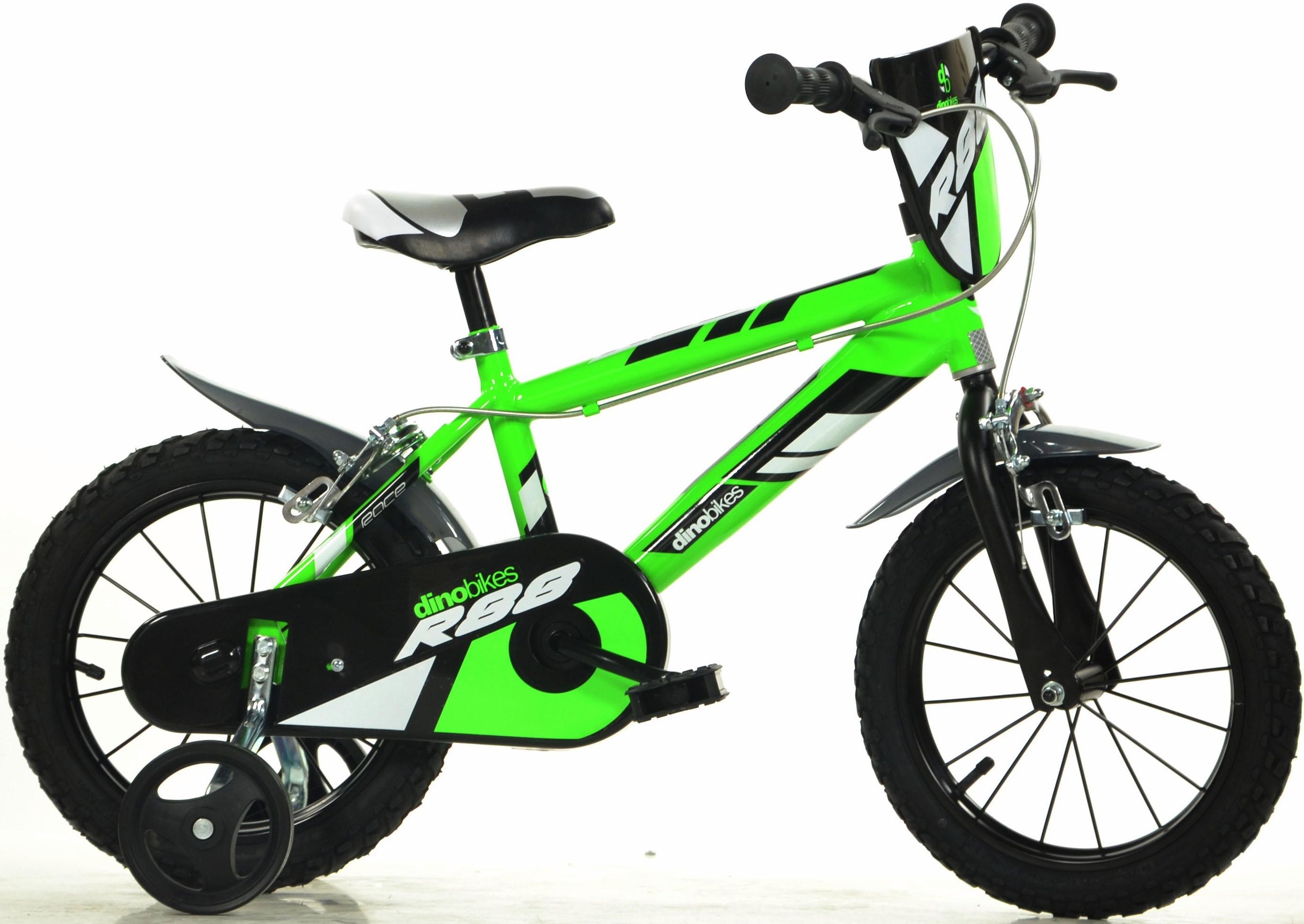 Dino Bikes Kinderfahrrad "16" R 88 Kinderfahrrad Jungen stabiler Rahmen Stützräder 4-7 Jahre" 1 Gang mit Stützrädern und Frontschild