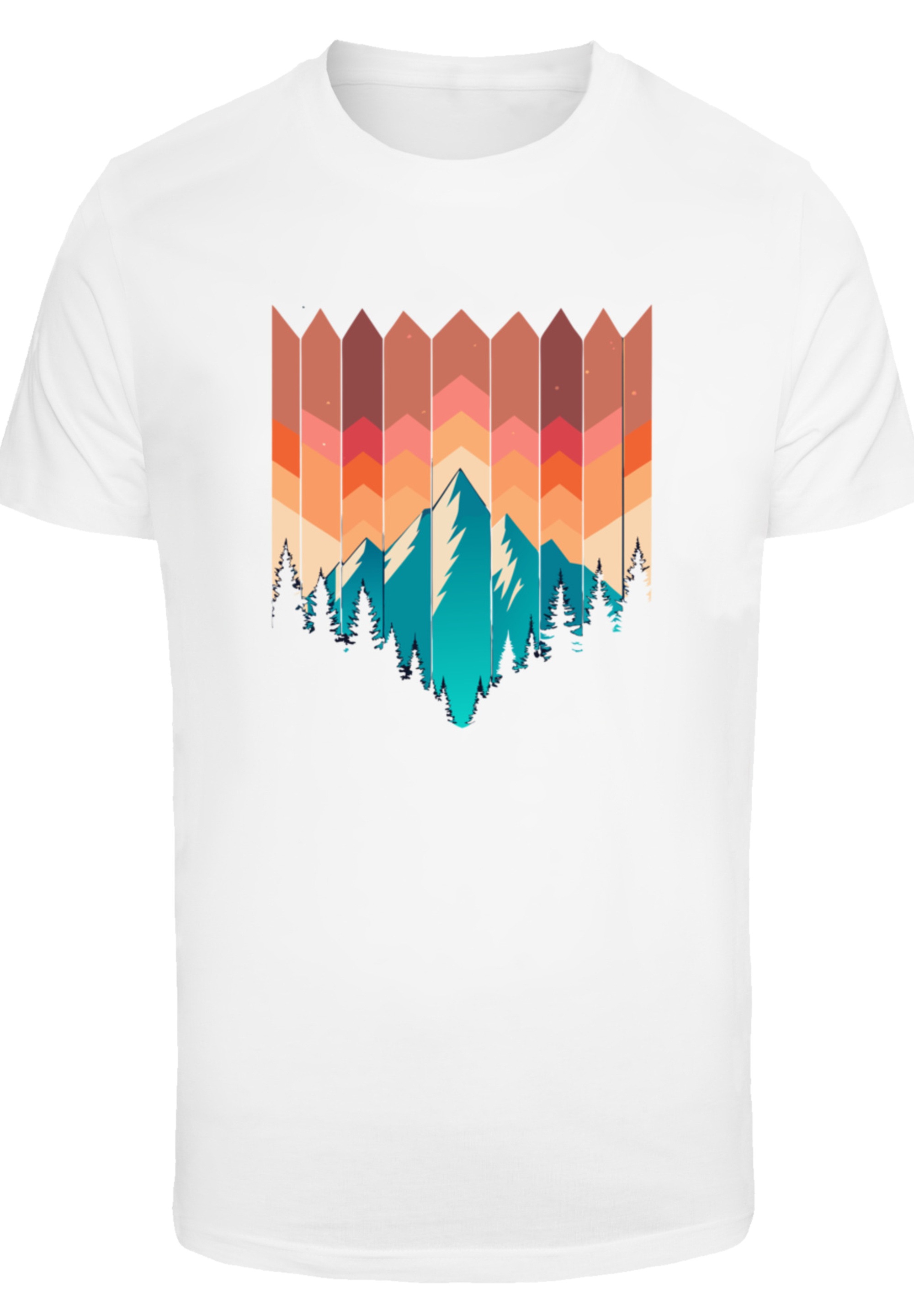 F4NT4STIC T-Shirt »Berg Sonnenuntergang Geometrisch« Premium Qualität