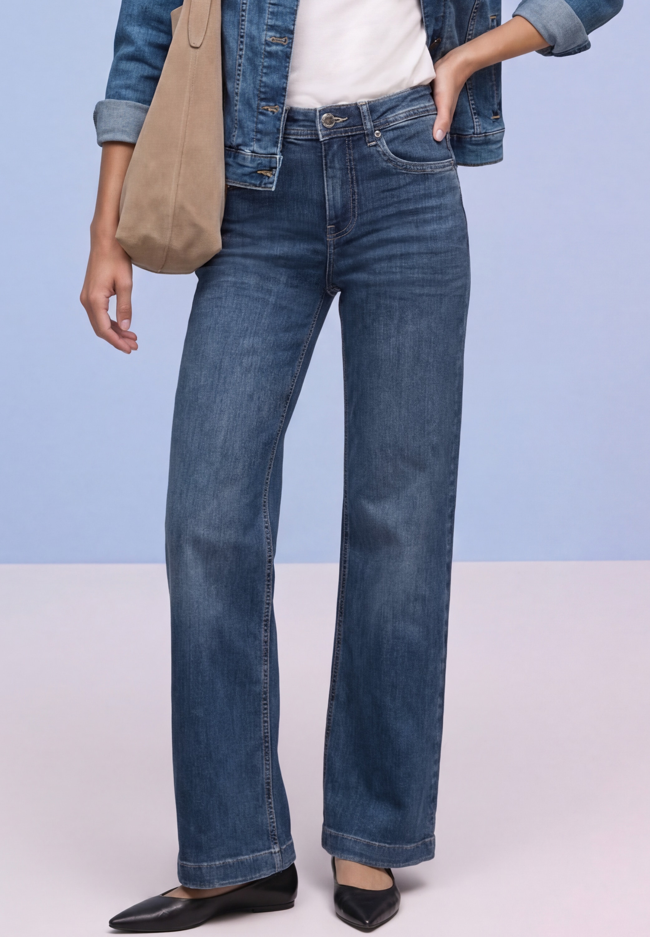 STREET ONE Loose-fit-Jeans aus Baumwolle mit Stretchanteil