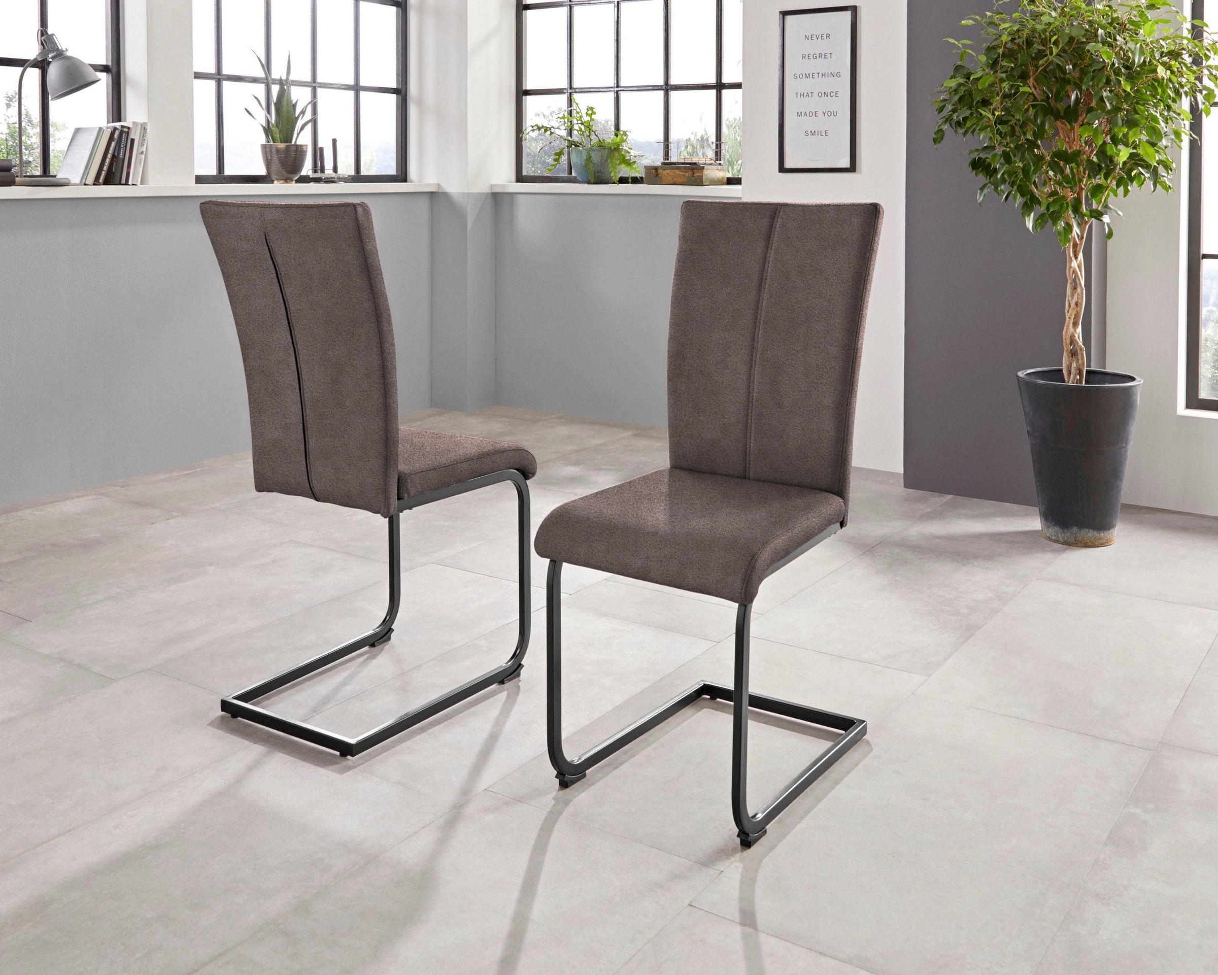 Home affaire Freischwinger "Oliver" () 2 Stk.Stuhl belastbar bis 120 Kg günstig online kaufen