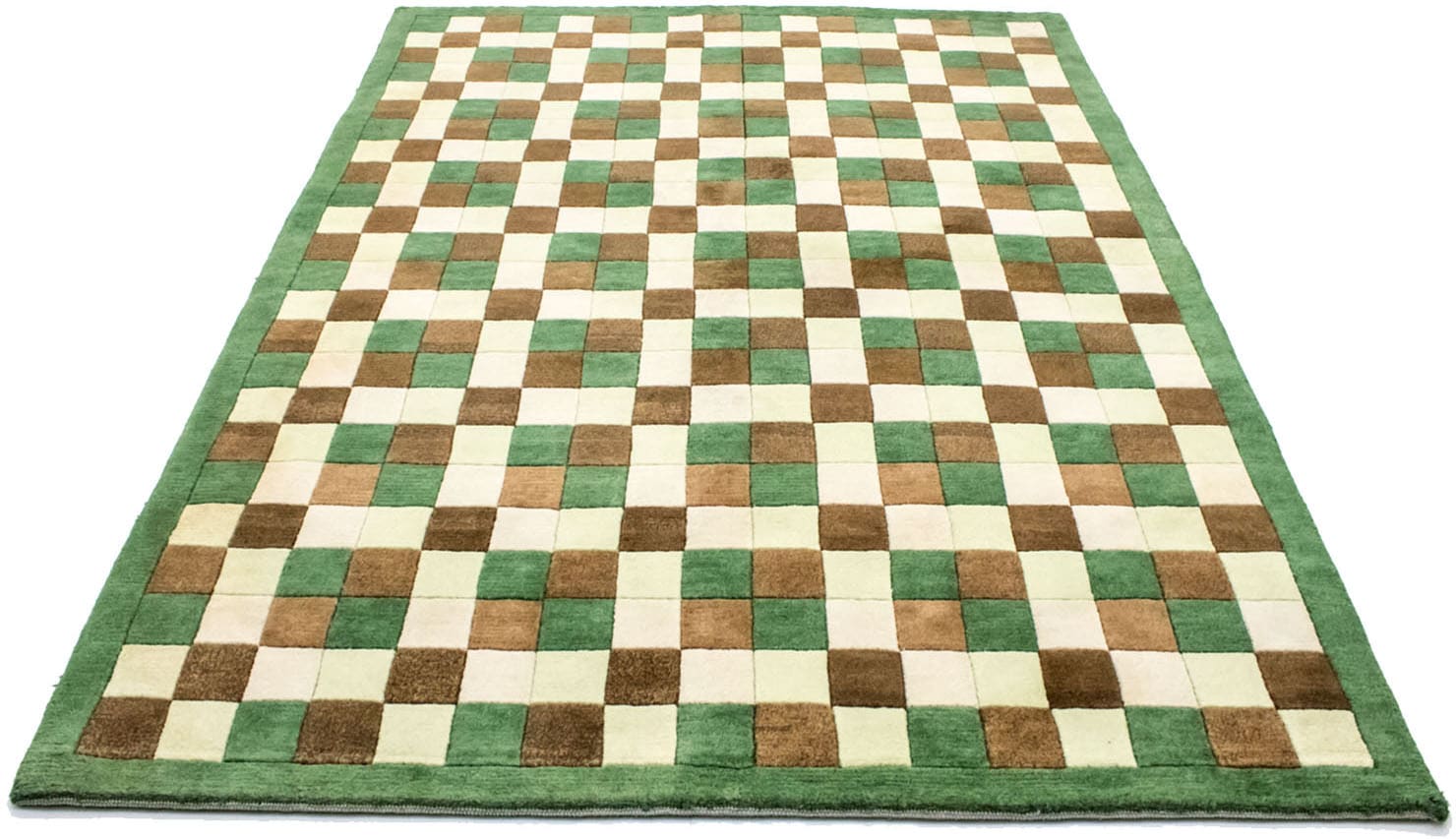 grün«, handgeknüpft BAUR Wollteppich Teppich handgeknüpft rechteckig, »Nepal | morgenland