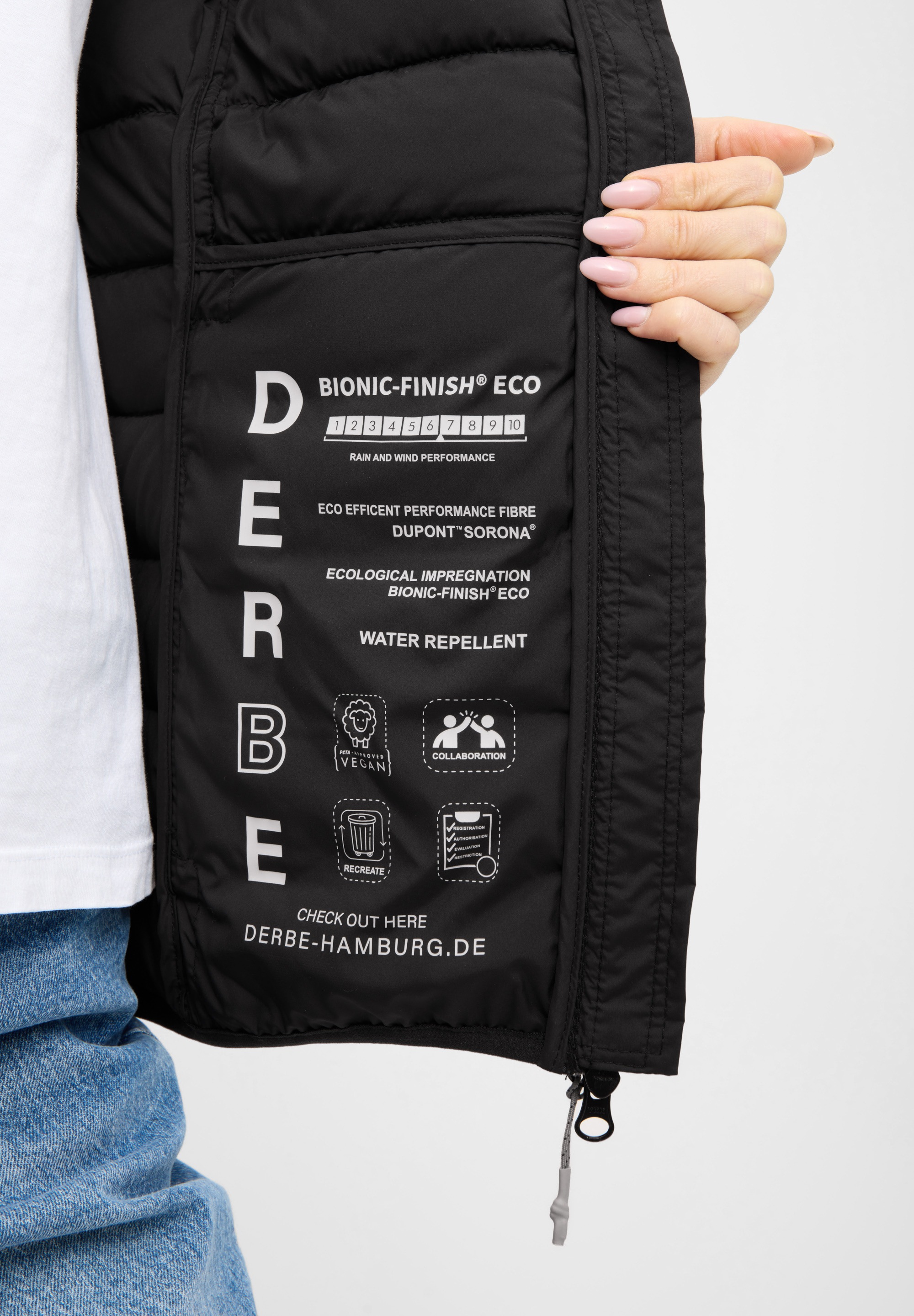 Derbe Anorak »Lightby« ohne Kapuze Steppjacke, leicht, mit Kapuze, warm