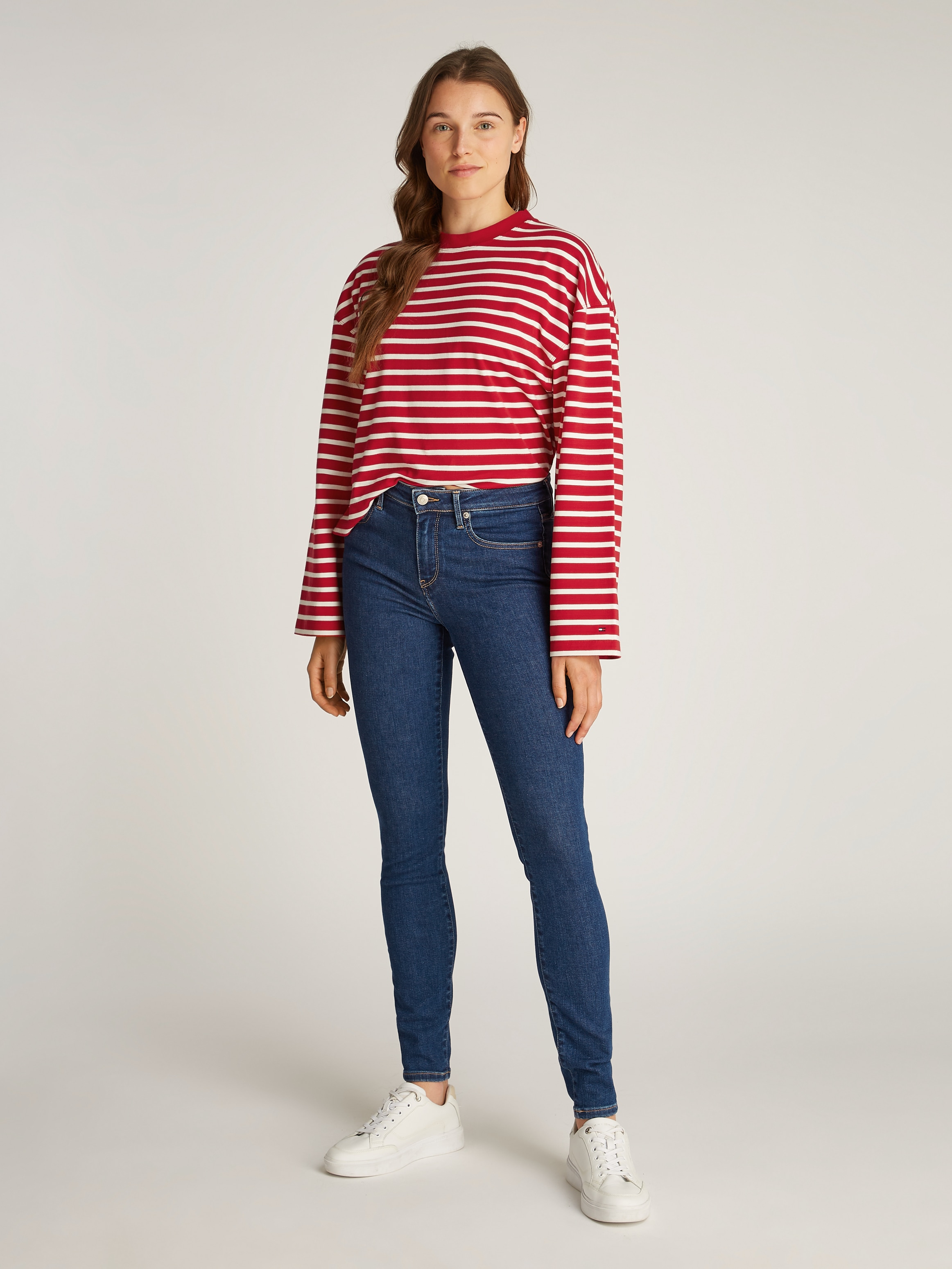 Tommy Hilfiger Skinny-fit-Jeans »COMO Skinny Regular Waist«, mit Logo-Badge, in Knöchellänge