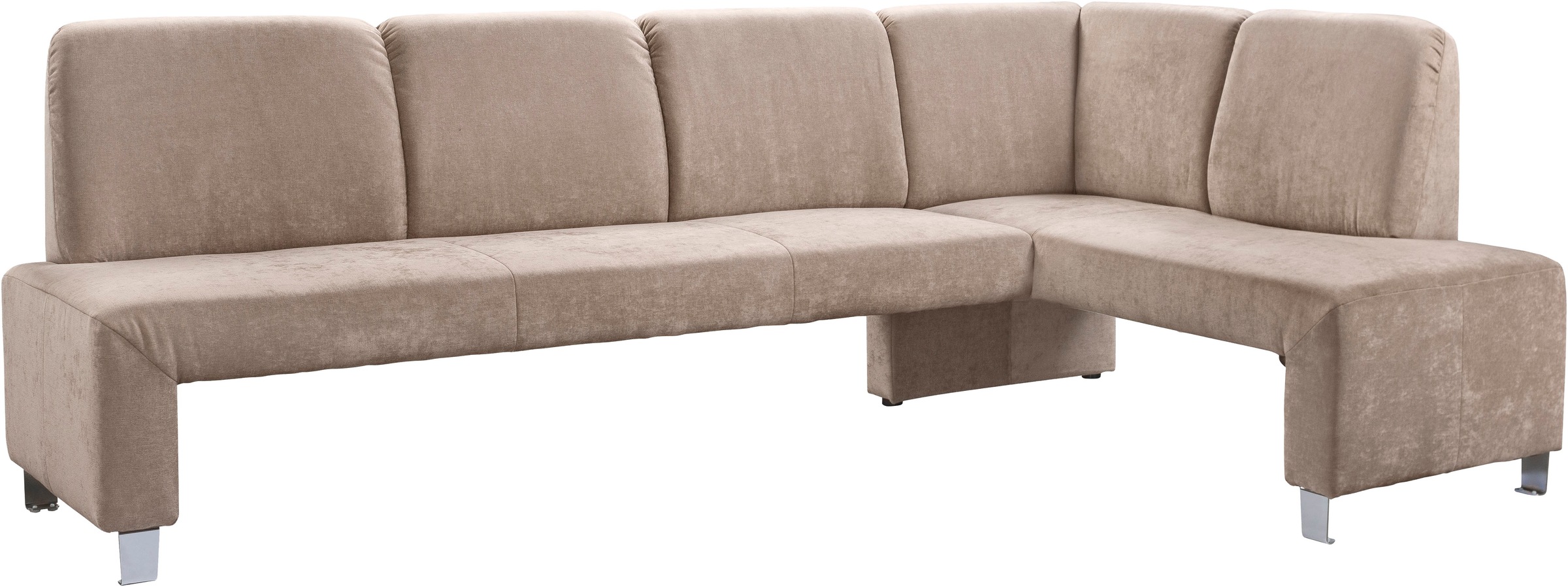 exxpo - sofa fashion Eckbank "Intenso, viele Bezugsstoffe Cord, Struktur 243/158 cm (B/T)" hohe Bodenfreiheit, frei im Raum stellbar, hoher Sitzkomfort