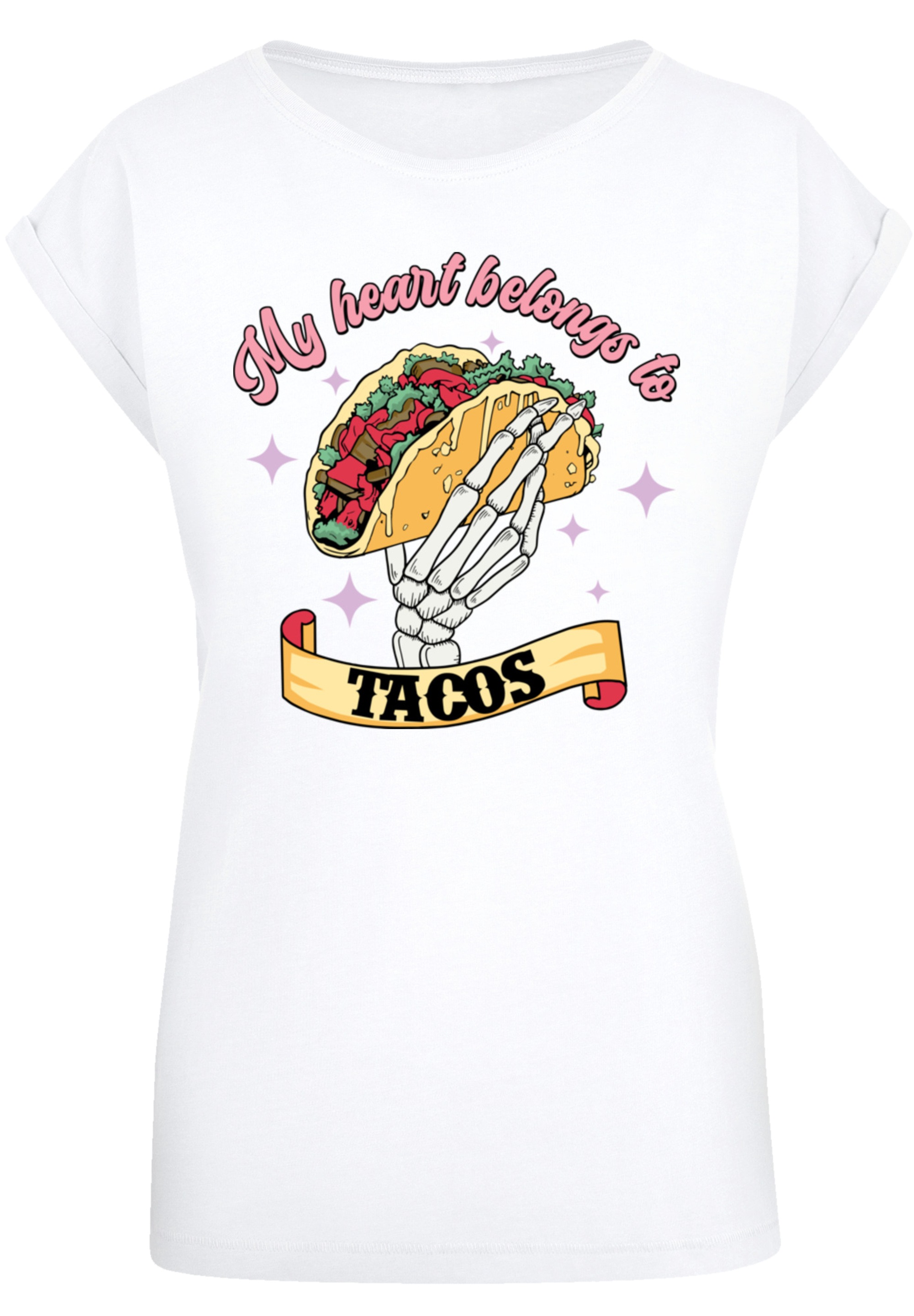 F4NT4STIC T-Shirt »My Herz belongs to tacos«, Premium Qualität