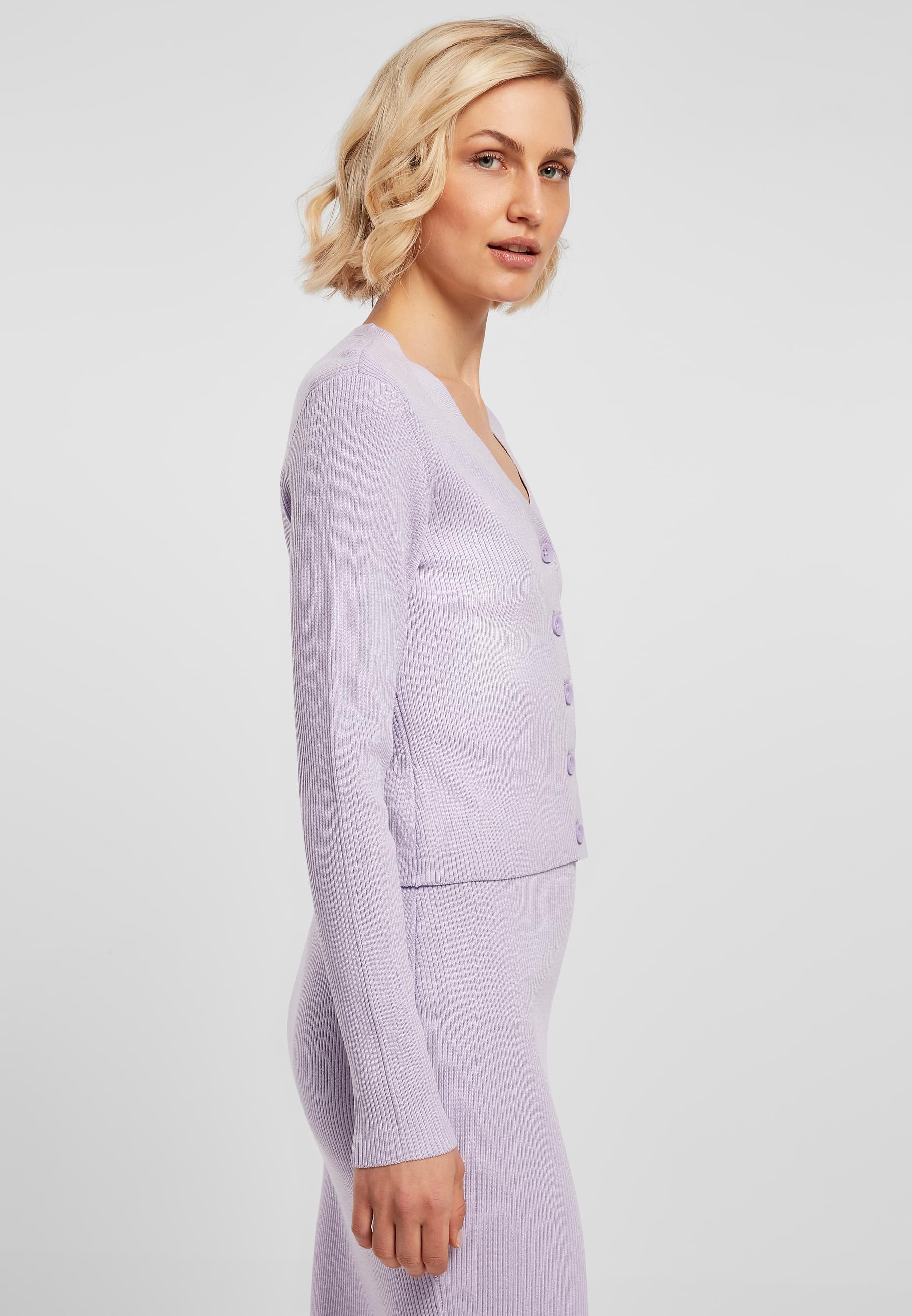 URBAN CLASSICS Strickjacke »Urban Classics Damen Ladies Short Rib Knit Cardigan«