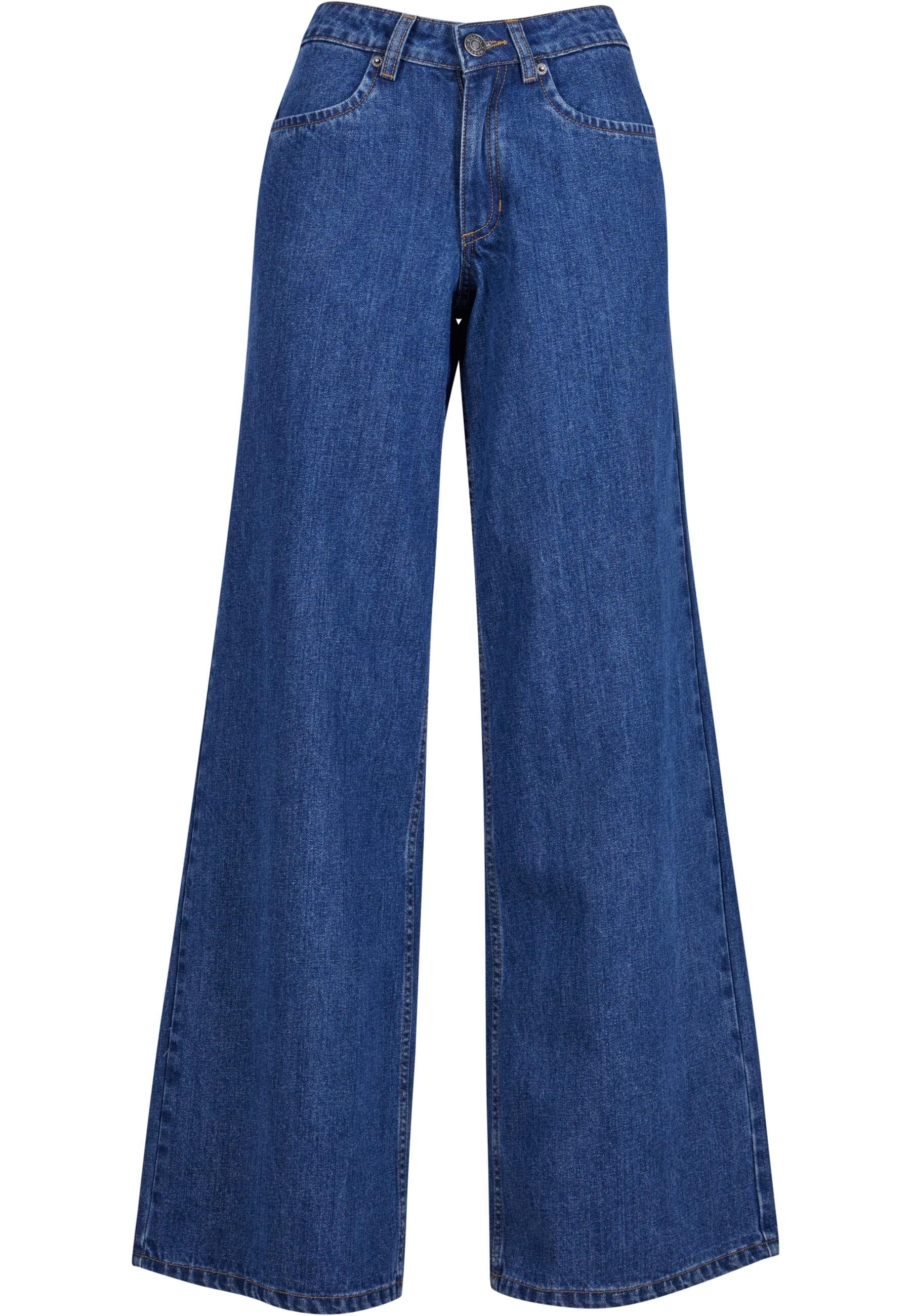 Bequeme Jeans »Urban Classics Damen Ladies Mid Waist Wide Denim«