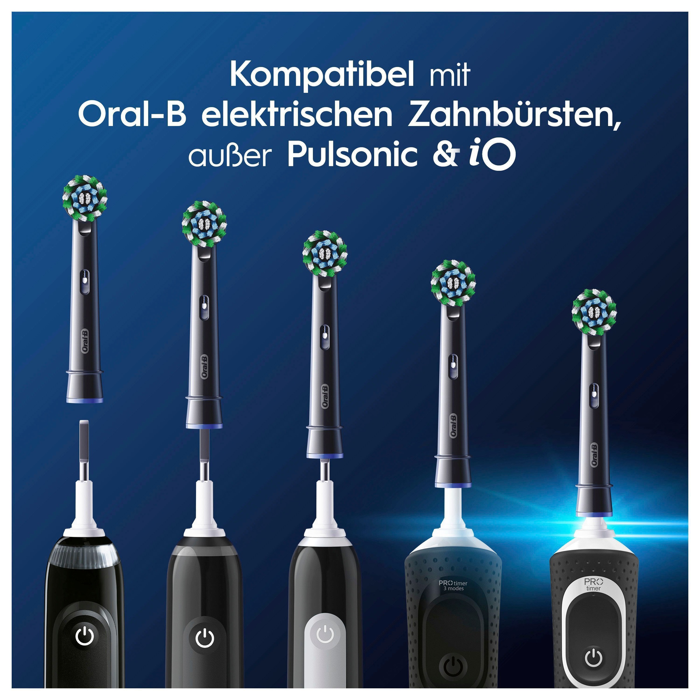 Oral-B Aufsteckbürsten »Pro CrossAction«, X-förmige Borsten
