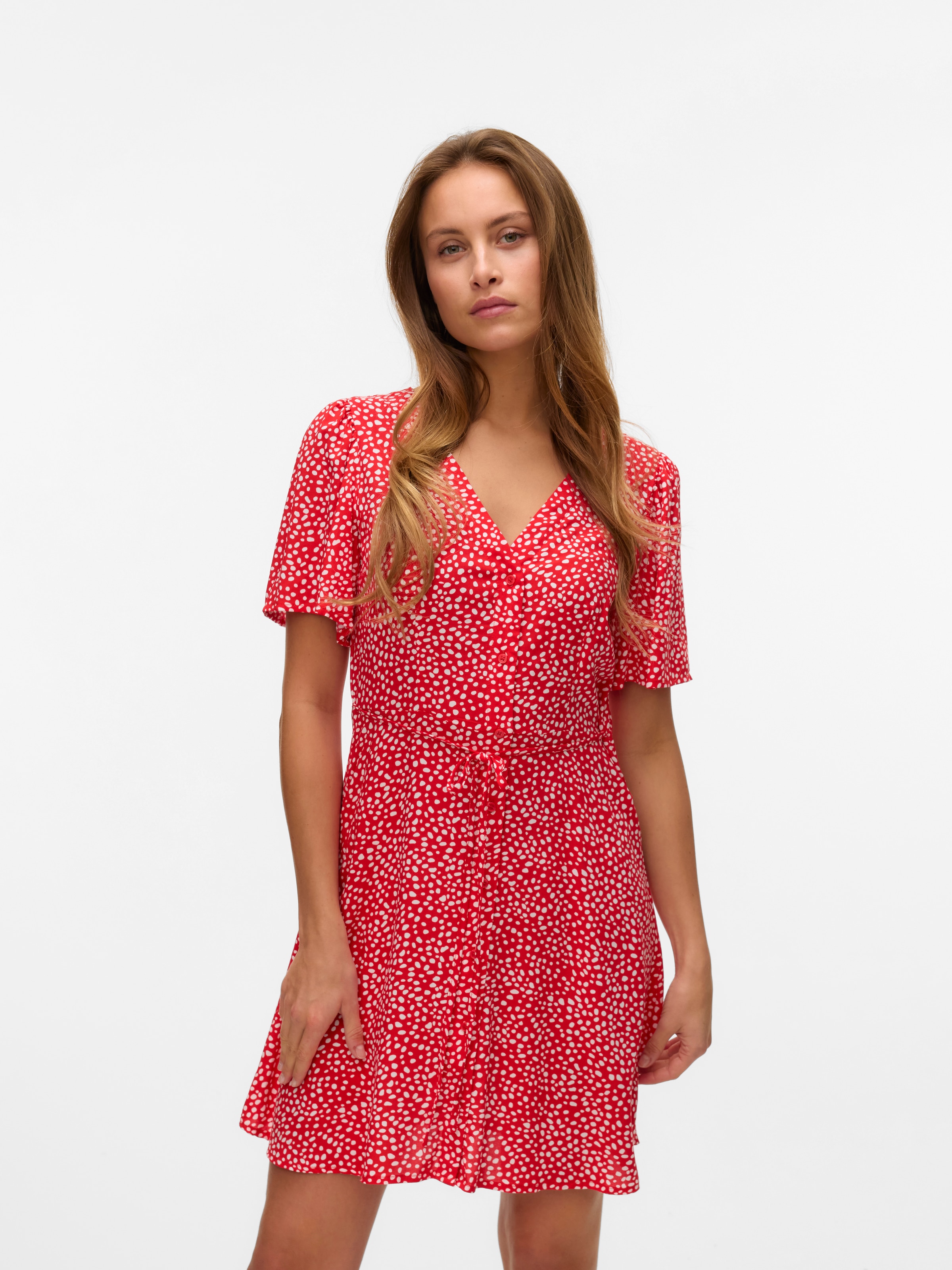 Vero Moda Minikleid "VMALBA SS SHORT DRESS WVN NOOS", Sommerkleid günstig online kaufen