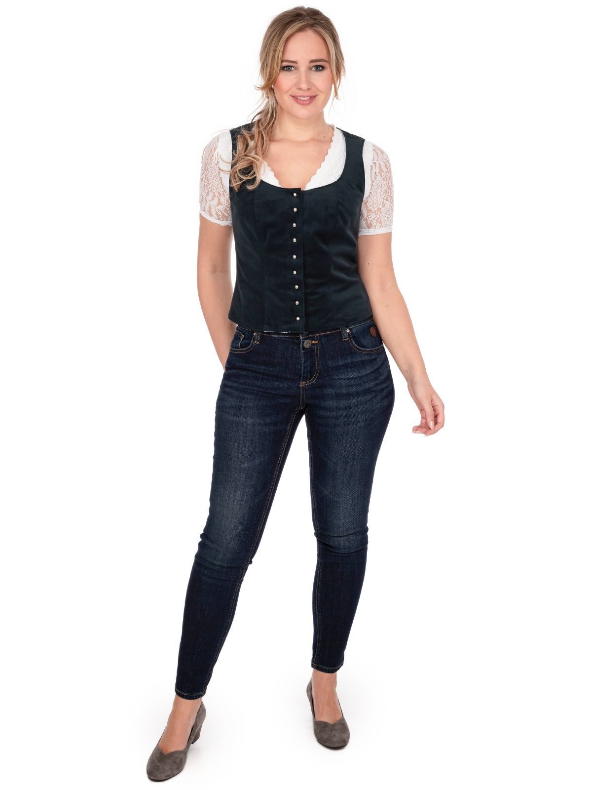 OS-Trachten Trachtenbluse »Mieder 453001-3060«