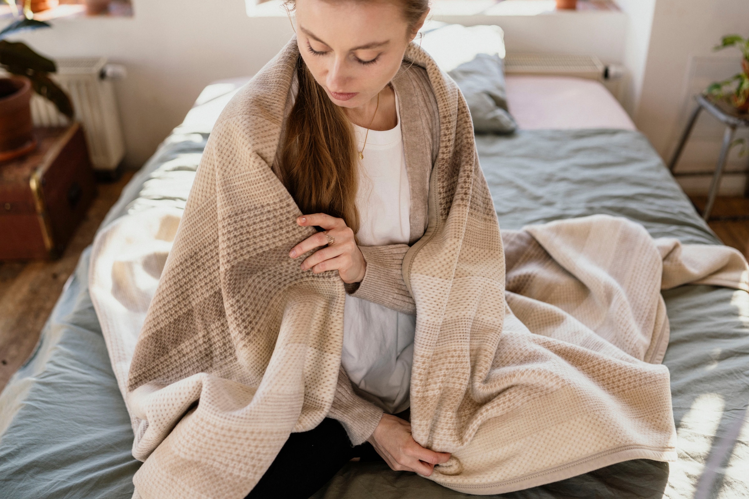 IBENA Wohndecke »Masis«, mit minimal BAUR gemusterten Rechnung Streifen, Kuscheldecke | auf