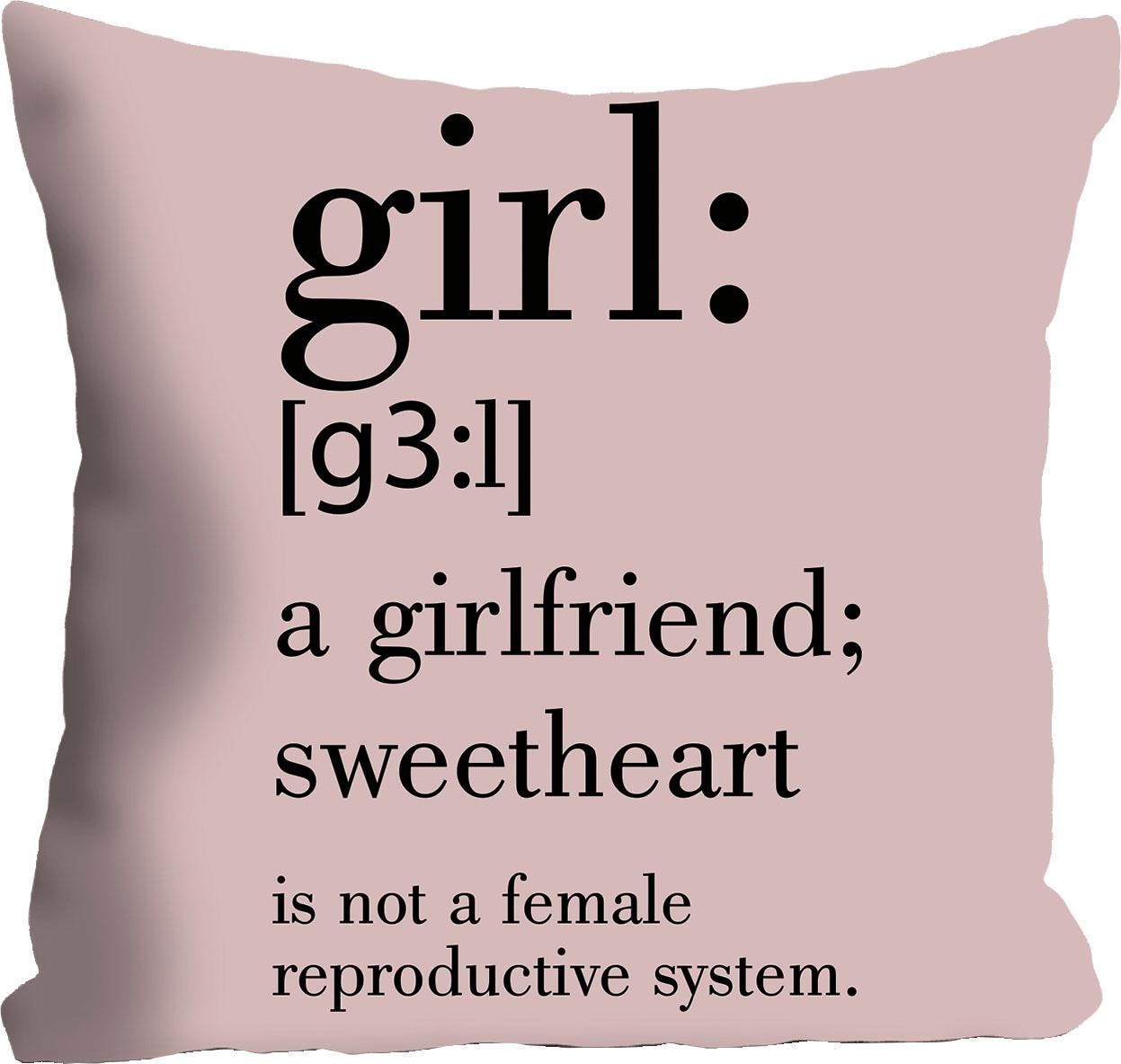 queence Dekokissen ""girl"" Kissenhülle ohne Füllung, 1 Stück günstig online kaufen