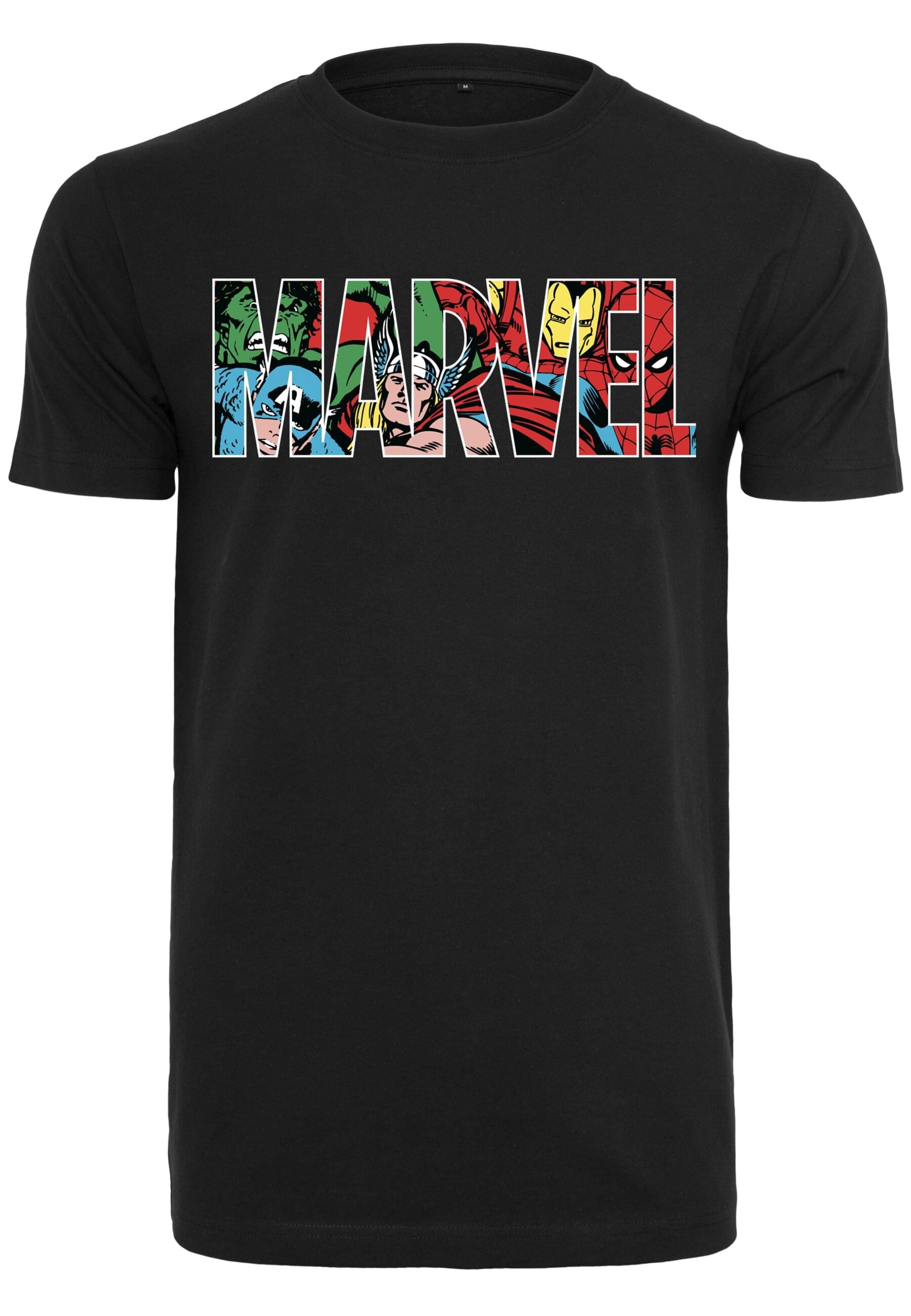 Merchcode T-Shirt »Merchcode Herren Marvel Logo Character Tee«, (1 tlg.)