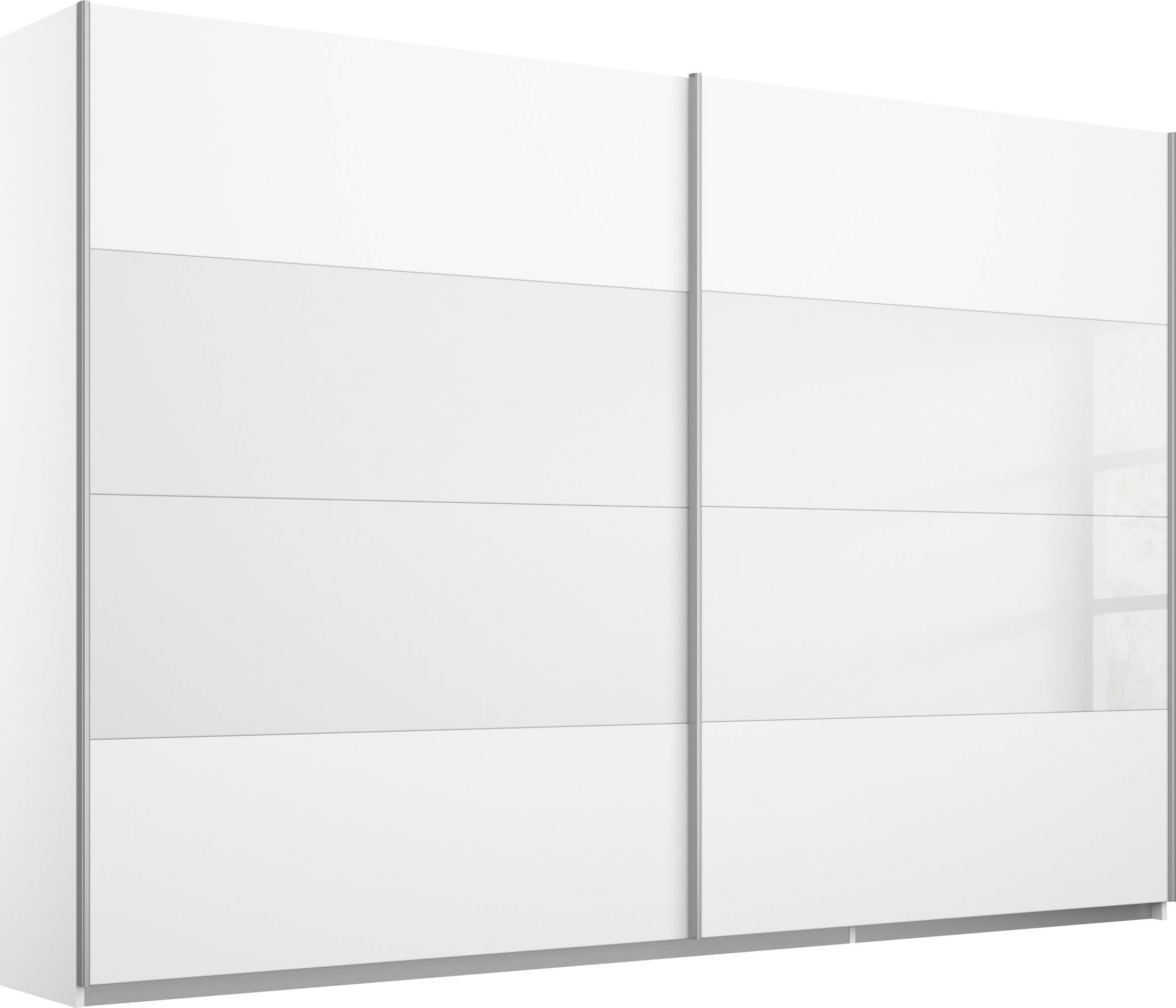 rauch Schwebetürenschrank "Quadra Schlafzimmerschrank in vielen Breiten" Kleiderschrank Garderobenschrank Schrank mit Glaselementen