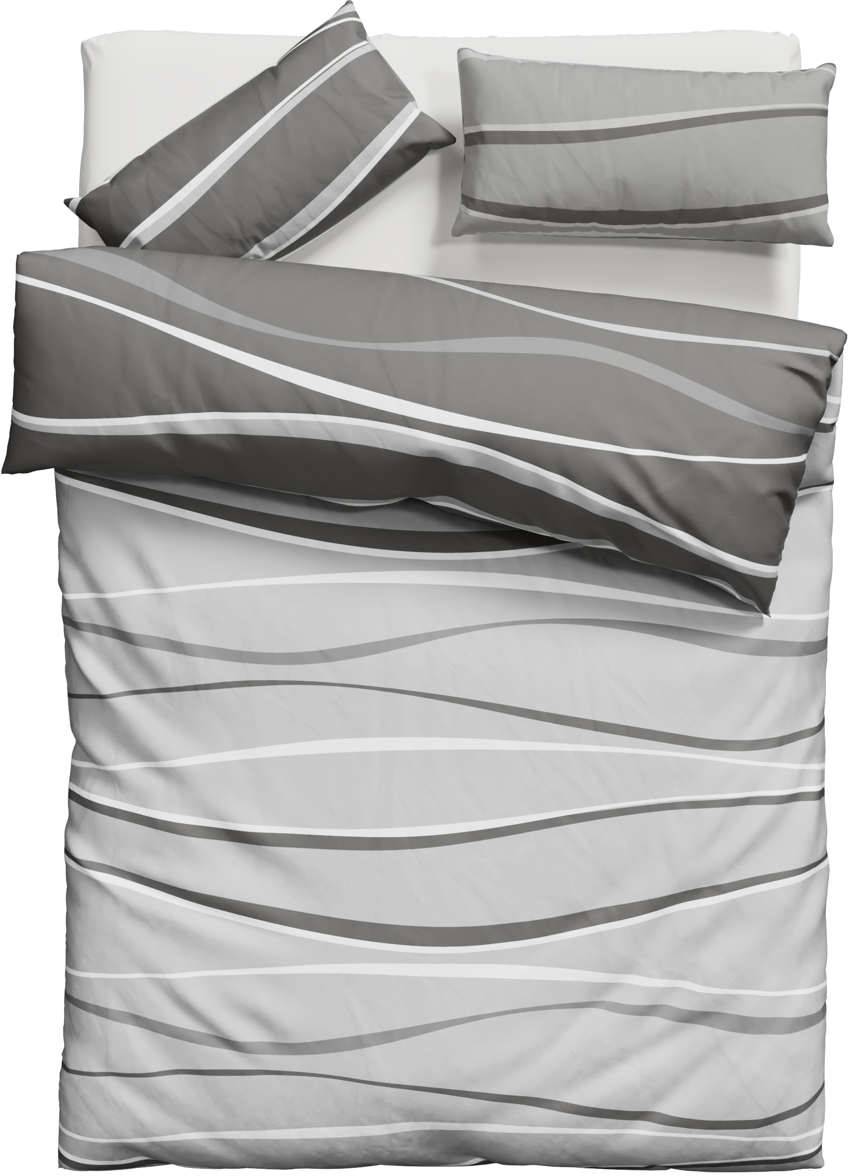 OTTO home Wendebettwäsche »Alvara« 2 Stk. in Gr. 135x200 oder 155x220 cm, 100% Baumwolle, grafisches Motiv