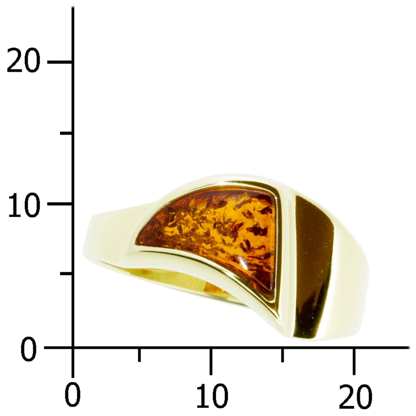 OSTSEE-SCHMUCK Fingerring »- Alea - Gold 333/000 - Bernstein«
