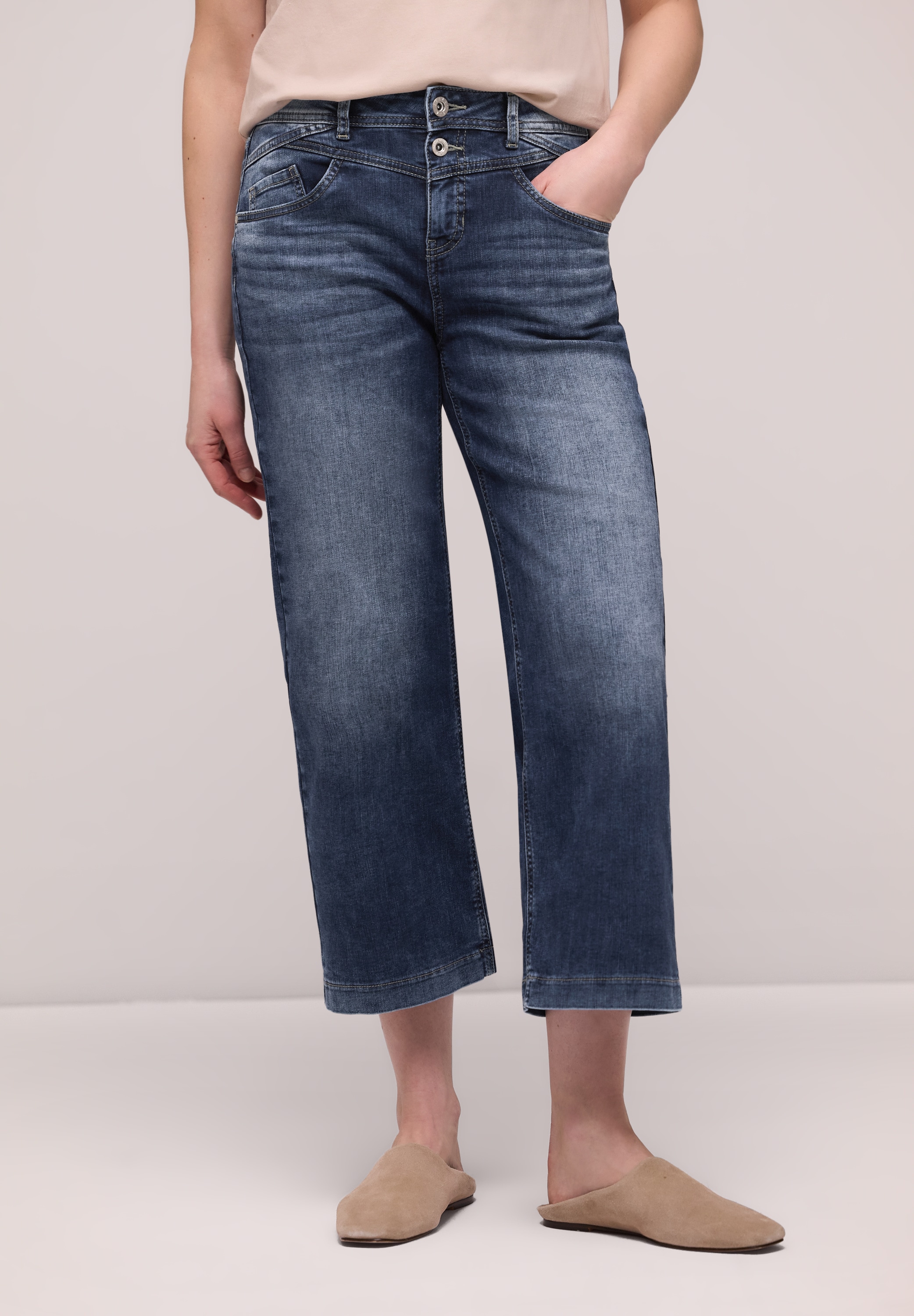 STREET ONE Loose-fit-Jeans High Waist