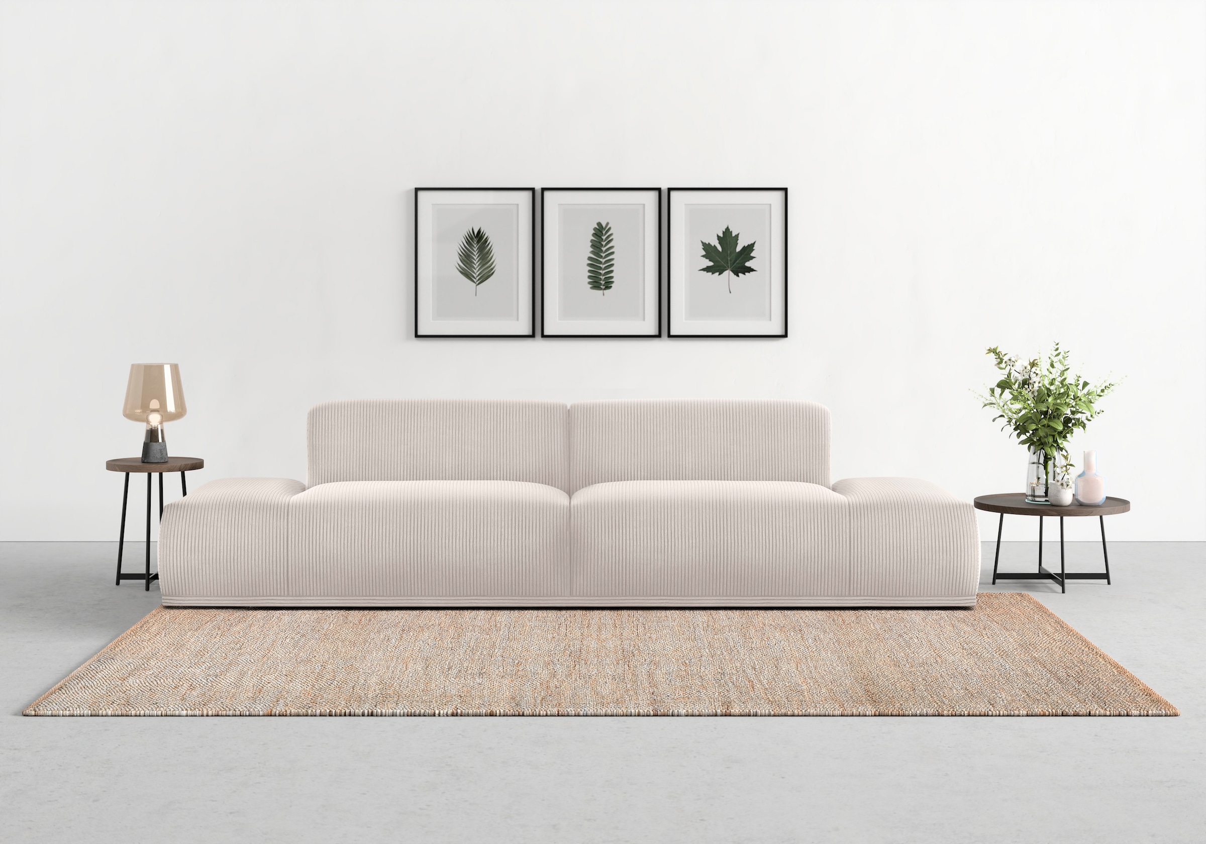 TRENDMANUFAKTUR Big-Sofa "Braga Japandi-Design, toller Sitzkomfort, Designsofa" in moderner Optik, mit hochwertigem Kaltschaum