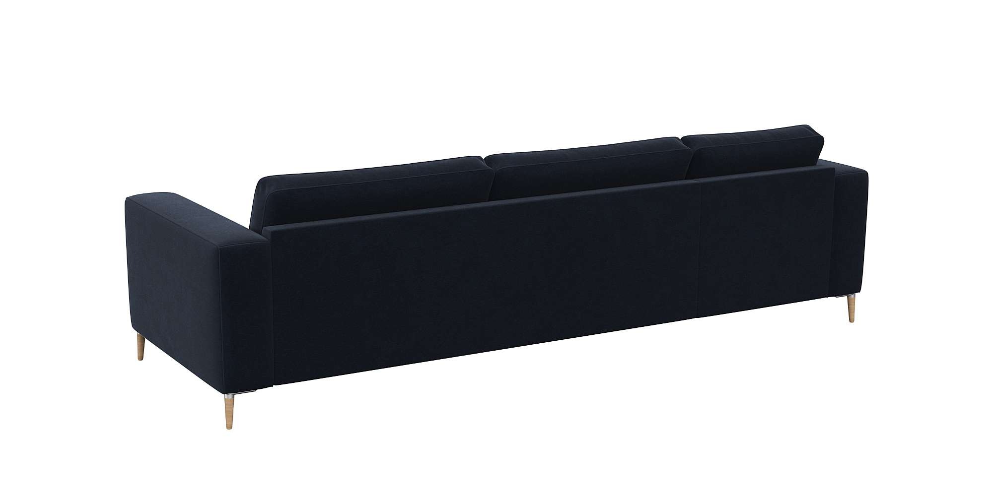 FLEXLUX Ecksofa »Fiore, Sitzaufbau mit hochwertigem Kaltschaum für mehr Sitzkomfort«, breite Armlehnen, L-Form, Füße Alu+ Eiche