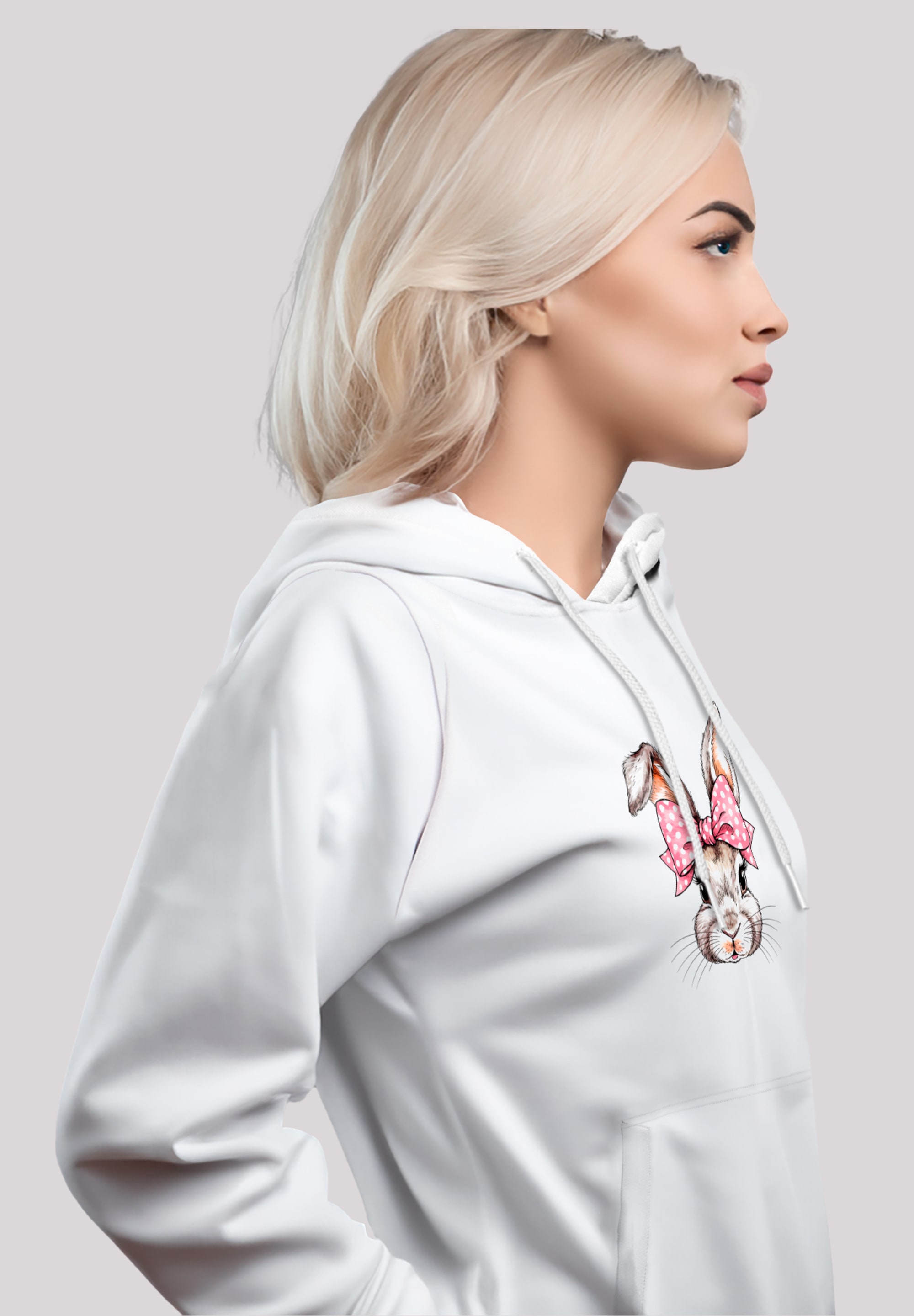 F4NT4STIC Kapuzenpullover »Niedlicher Hase mit Schleife«, Premium Qualität