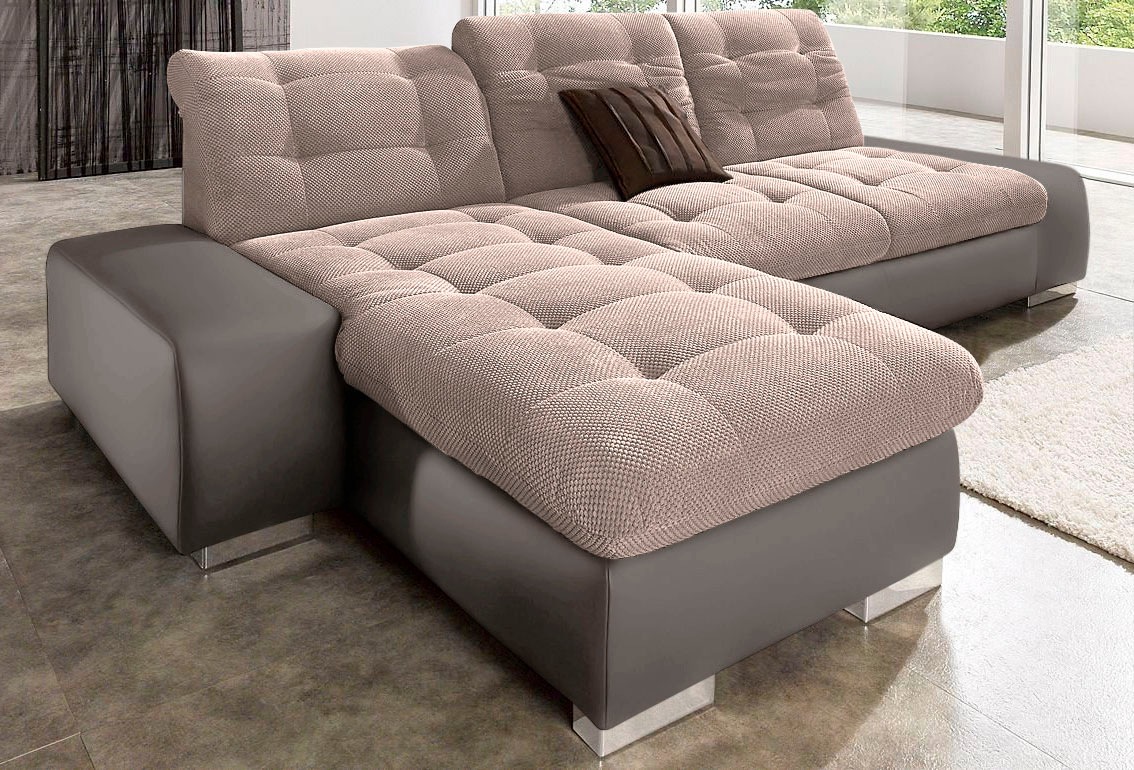 sit&more Ecksofa »Pale L-Form«, inklusive Kopfteilverstellung, wahlweise mit Bettfunktion